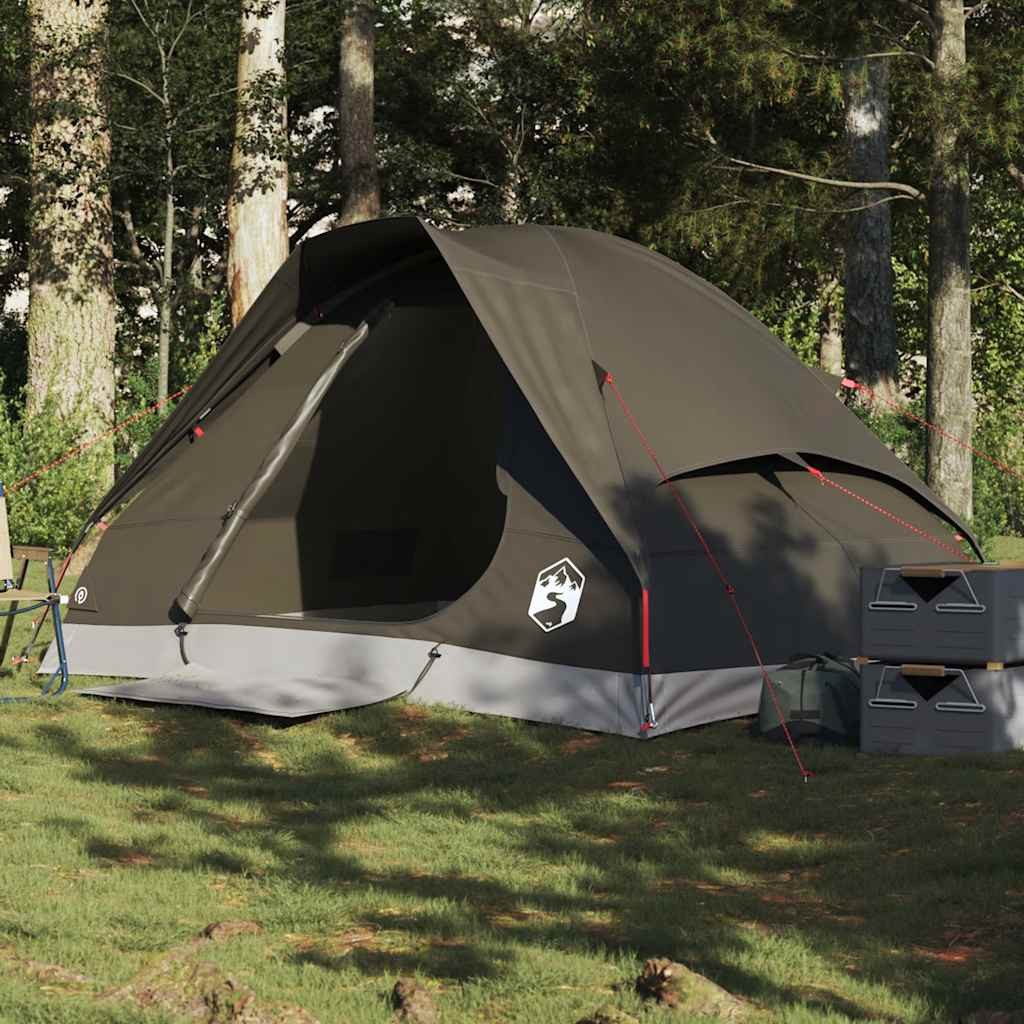 Faltzelt Camping Kuppelzelt 220x156x123 cm Braun