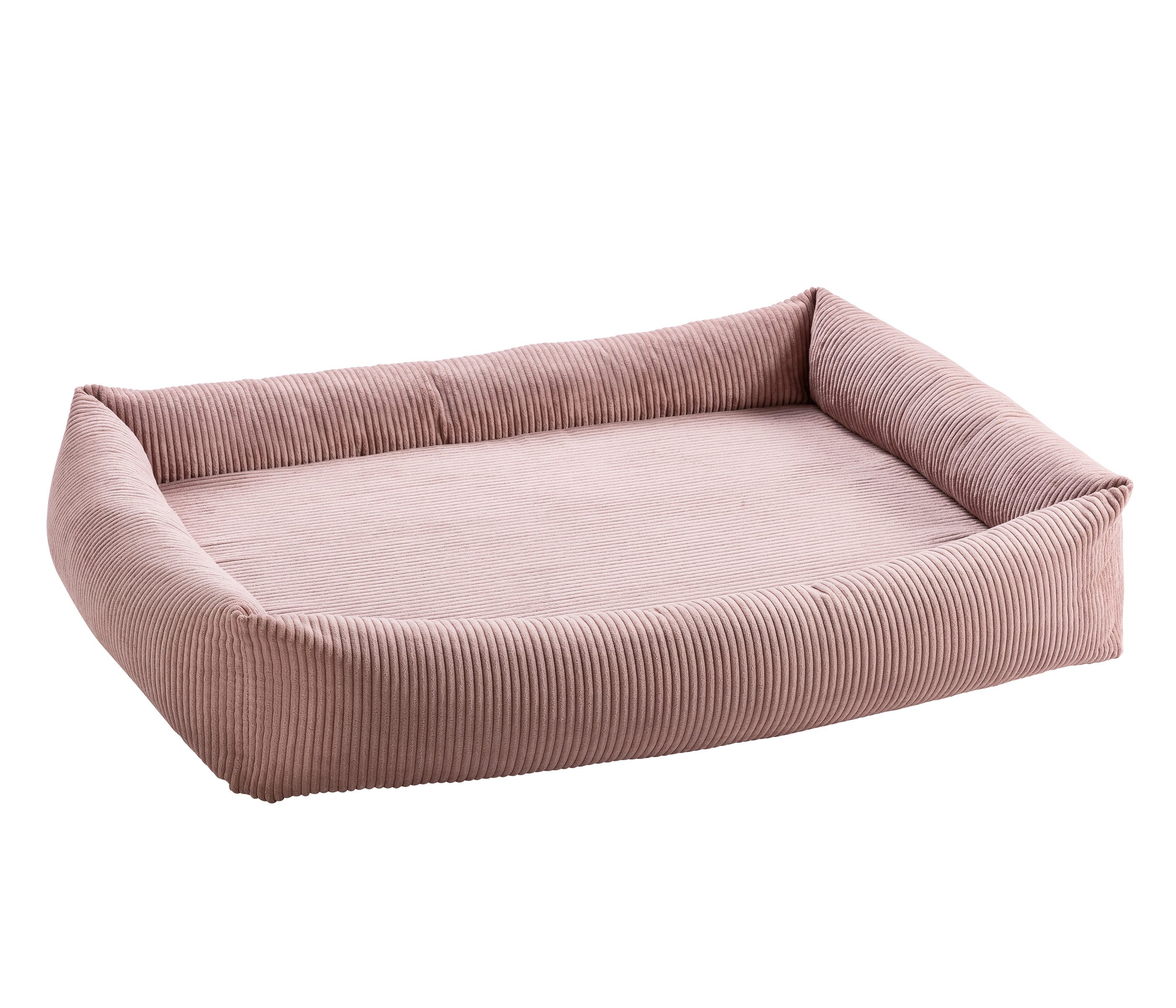Dehner Tierbett Orthopädisches Hundebett Lakota, 120 x 23 x 90 cm, rosa, pflegeleichtes und waschbares Premium Hundekissen, Tiergröße L