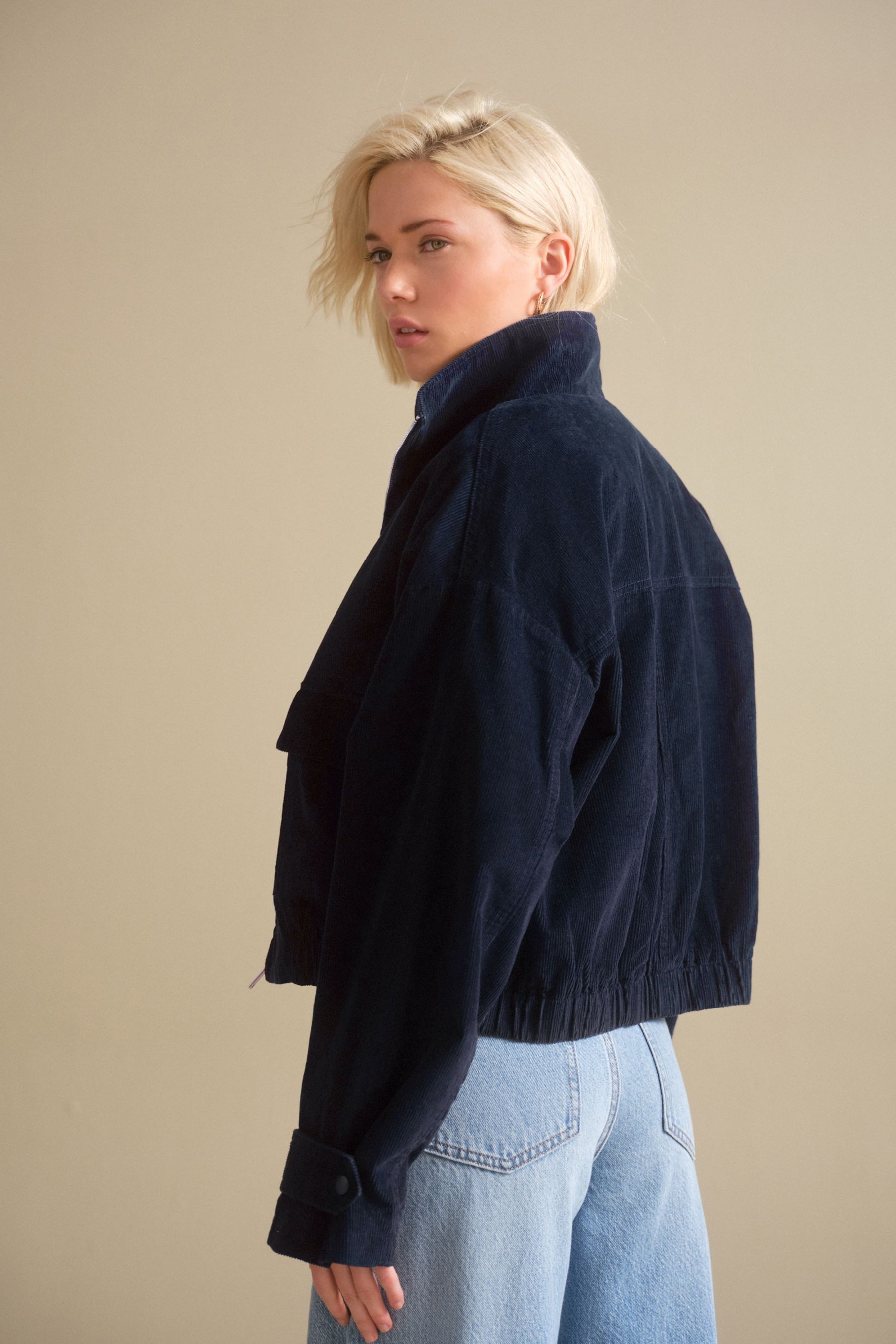 Next Bomberjacke Blouson aus Veloursleder (1-St) günstig online kaufen