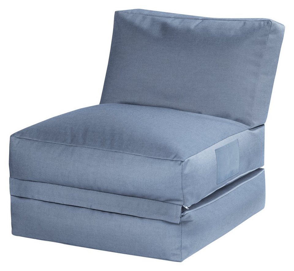 Magma Sitzsack Sessel 70x80x90cm Blau, SITTING POINT Sitzsack OUTSIDE Twist  blau (Outdoor/Indoor)