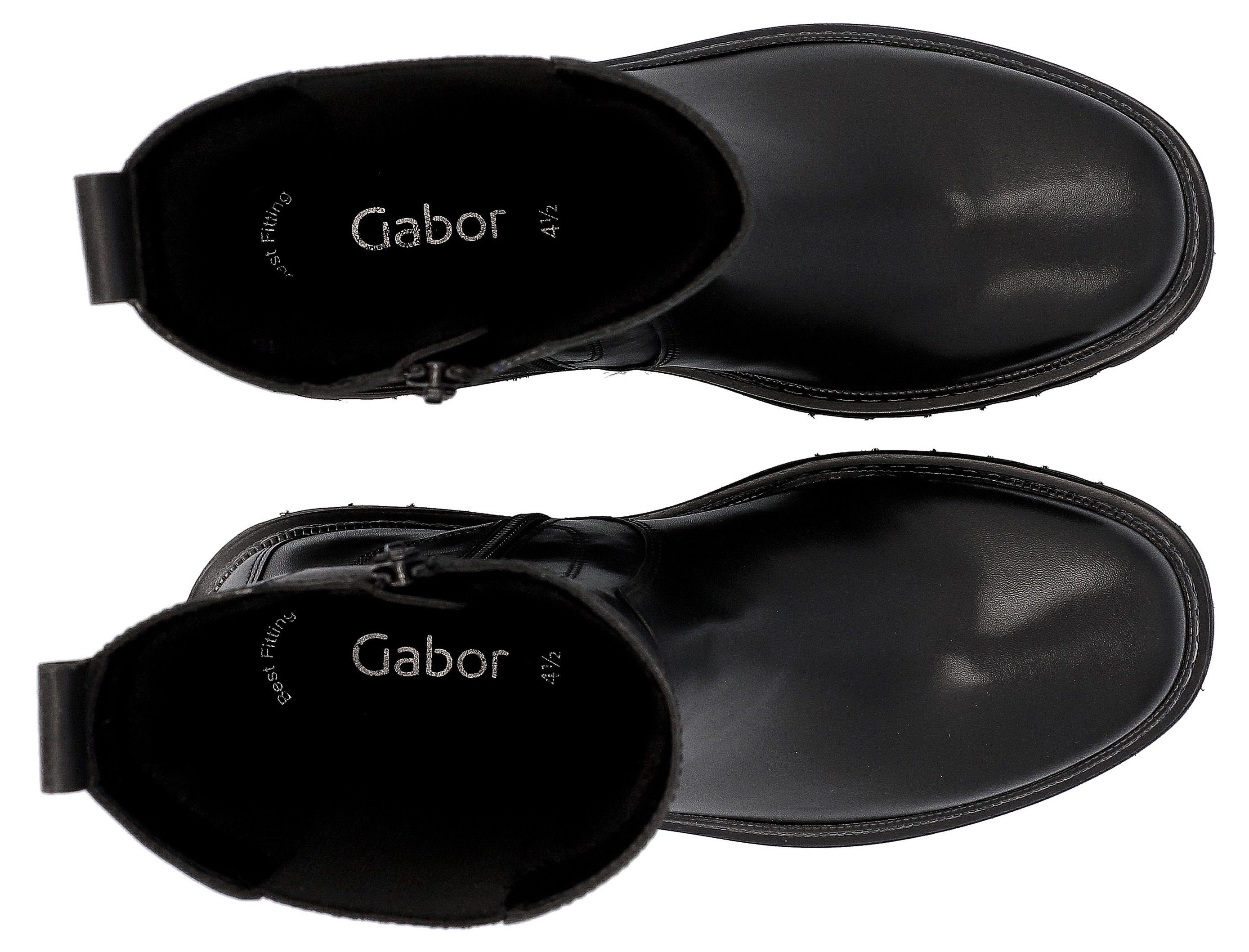 mit schwarz-weiß Best Fitting Chelseaboots Ausstattung Gabor