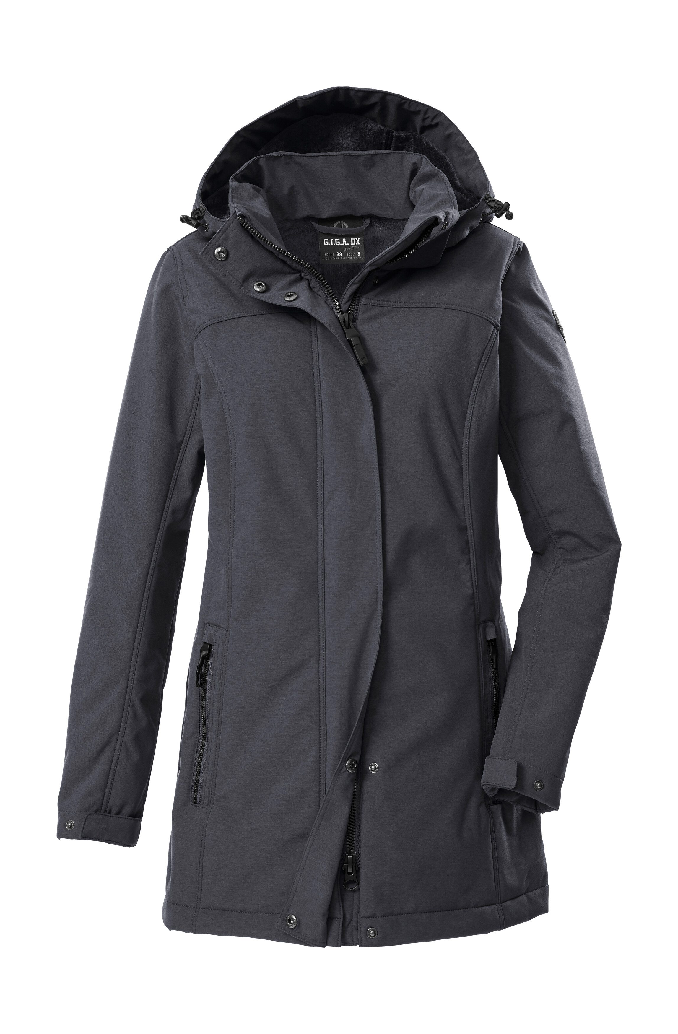 G.I.G.A. DX by killtec Softshellparka GW 36 WMN SFTSHLL PRK Softshellparka: wasserdicht, Teddyfell, 2-Wege-Reißverschluss