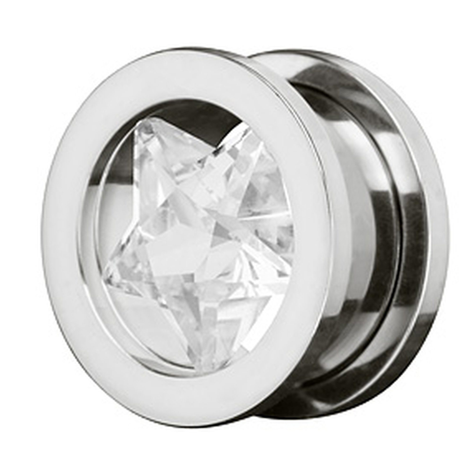 Taffstyle Plug Piercing Schraub Zirkonia Kristall günstig online kaufen