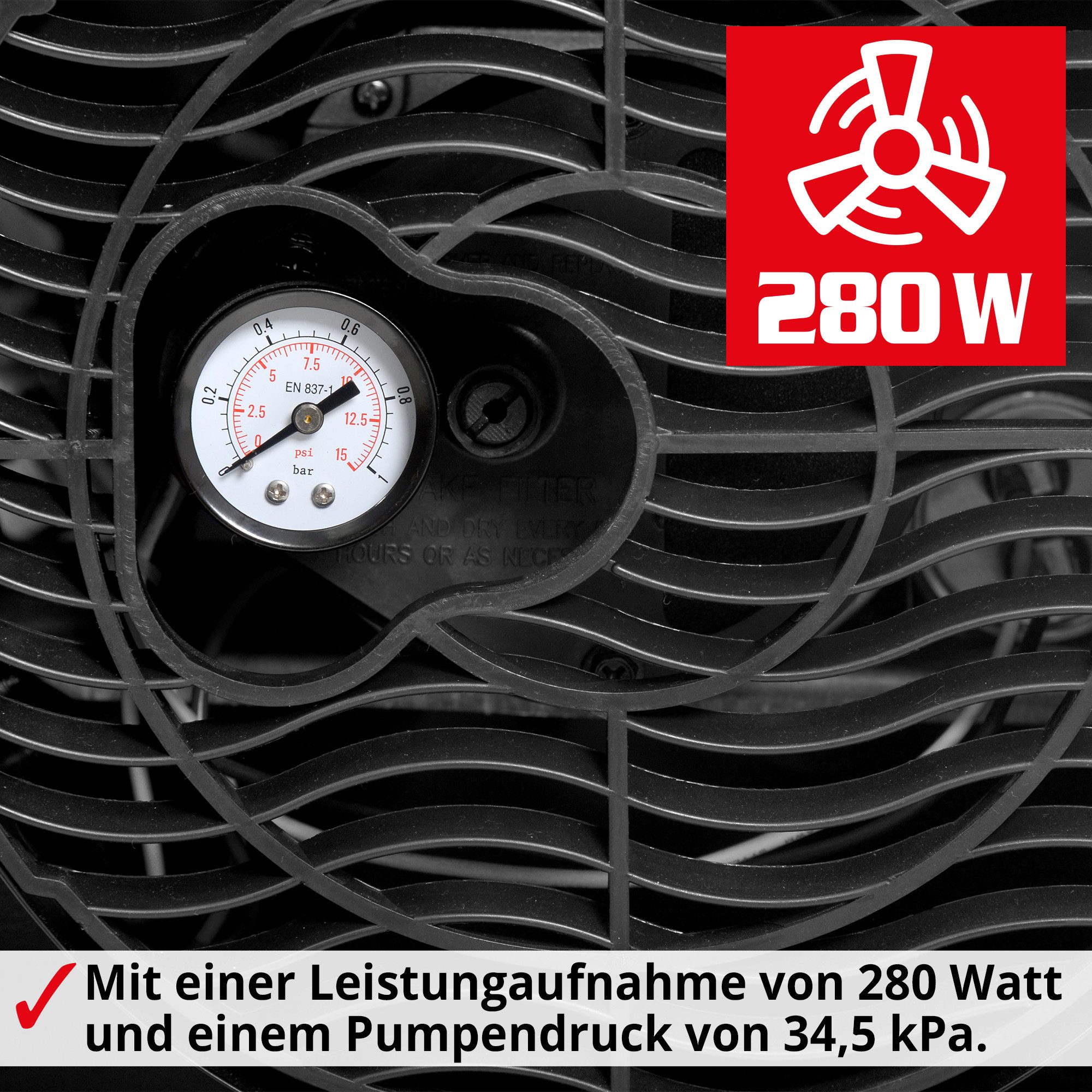 Hecht diesel heater 3040 with chassis, 18 kW, 18000 W, 450 m³/h, up to 150 m², 34.5 kPa