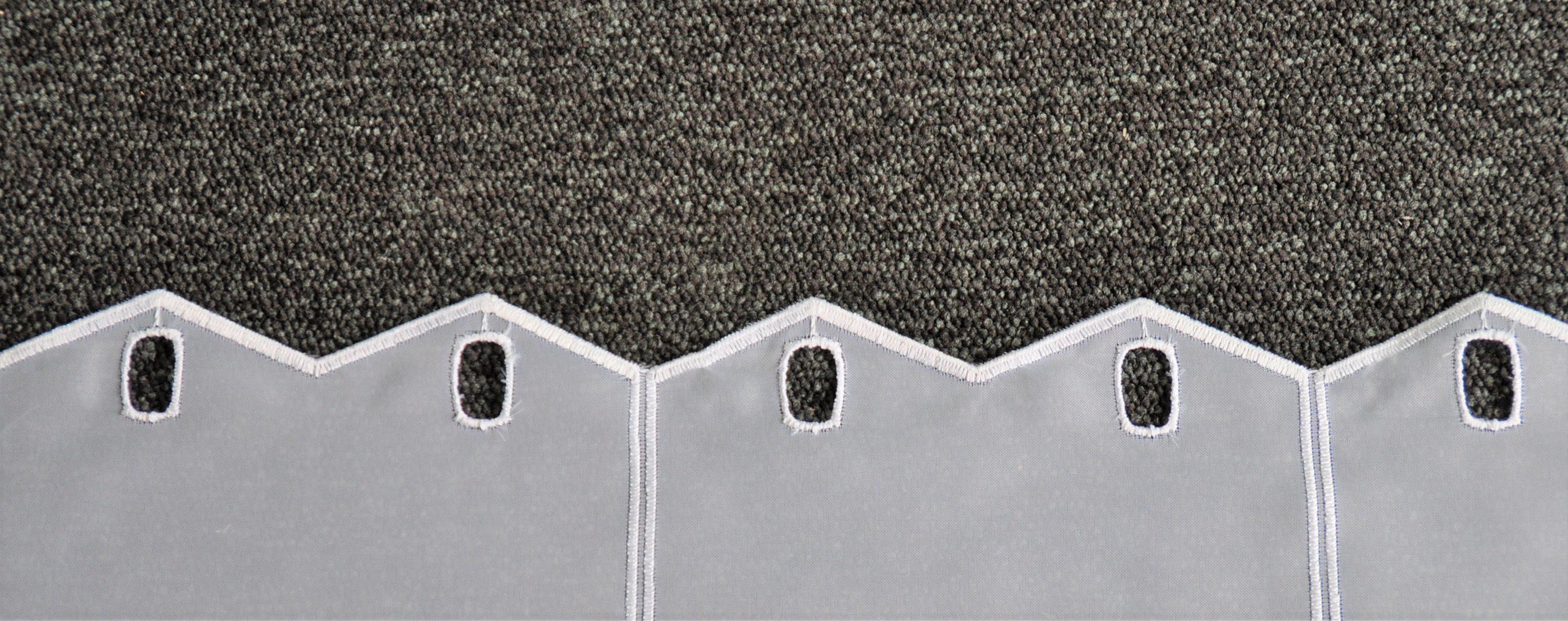 Stickereien Plauen Scheibengardine Häuser (1 St), Stangendurchzug, halbtransparent, Voile – Bild 3 von 5