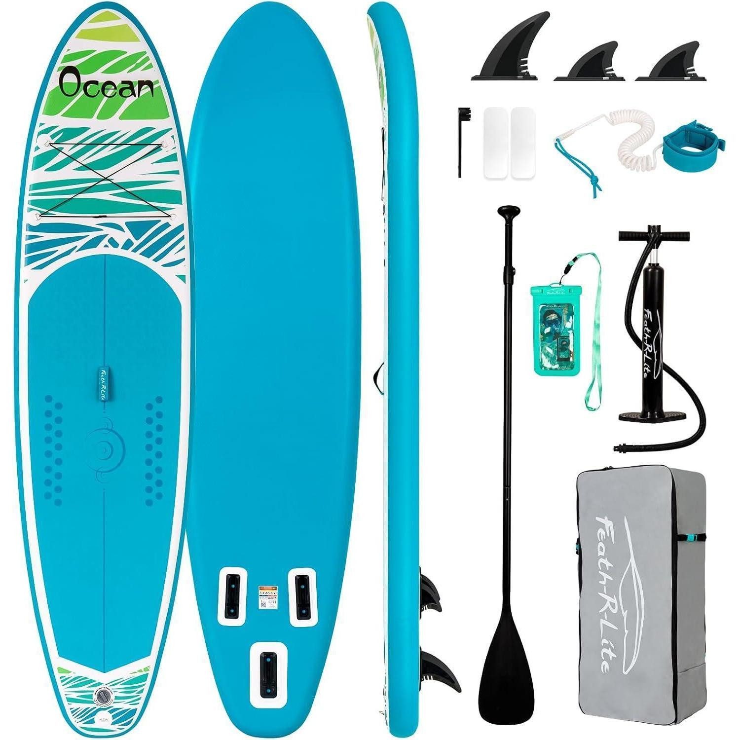 LuxusKollektion Inflatable SUP-Board Aufblasbares Stand Up Paddle Board Kit SUP Paddelboard Set für