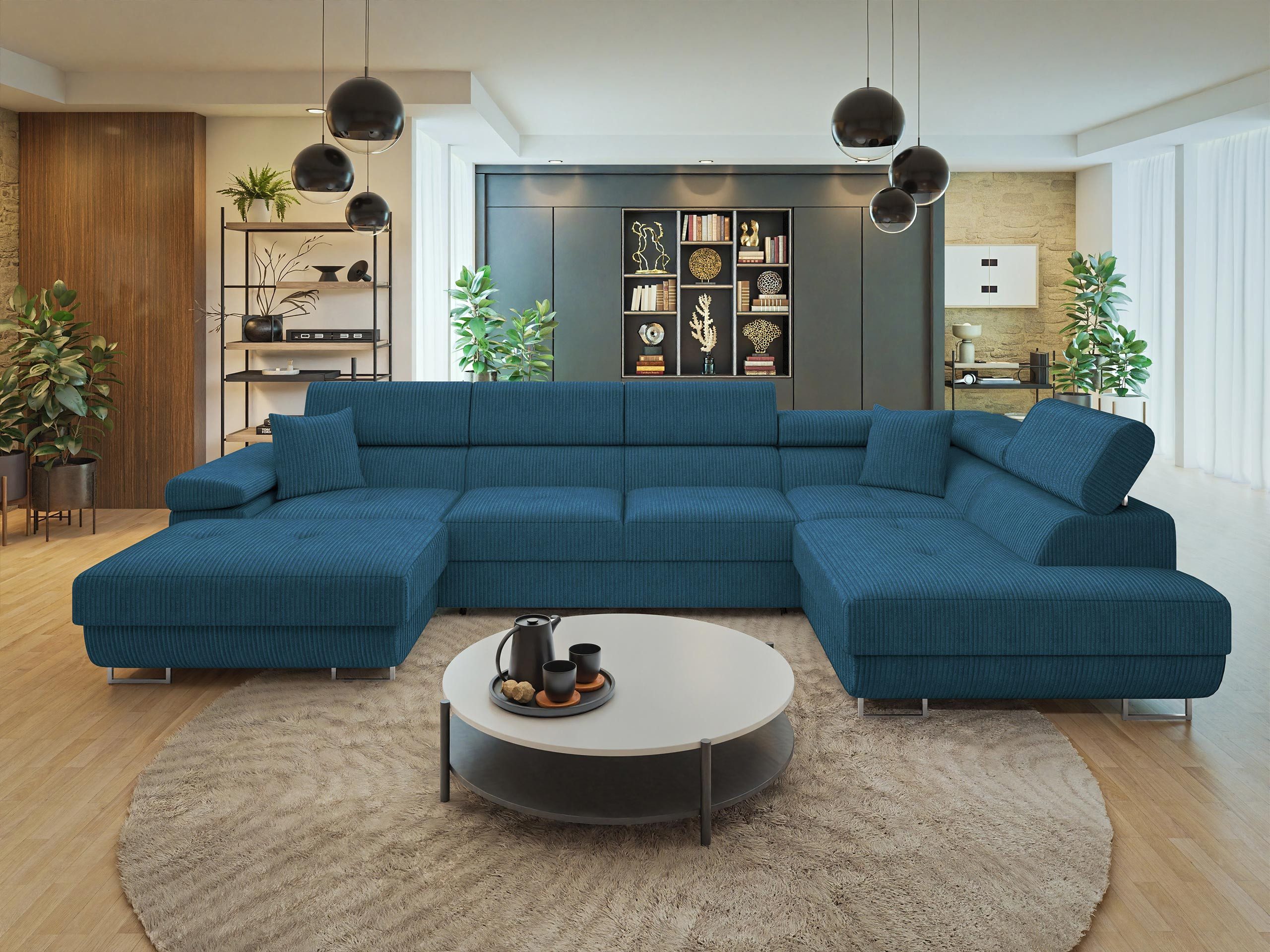 MIRJAN24 Wohnlandschaft Torezio Bis Cord, mit Bettkasten und Schlaffunktion günstig online kaufen