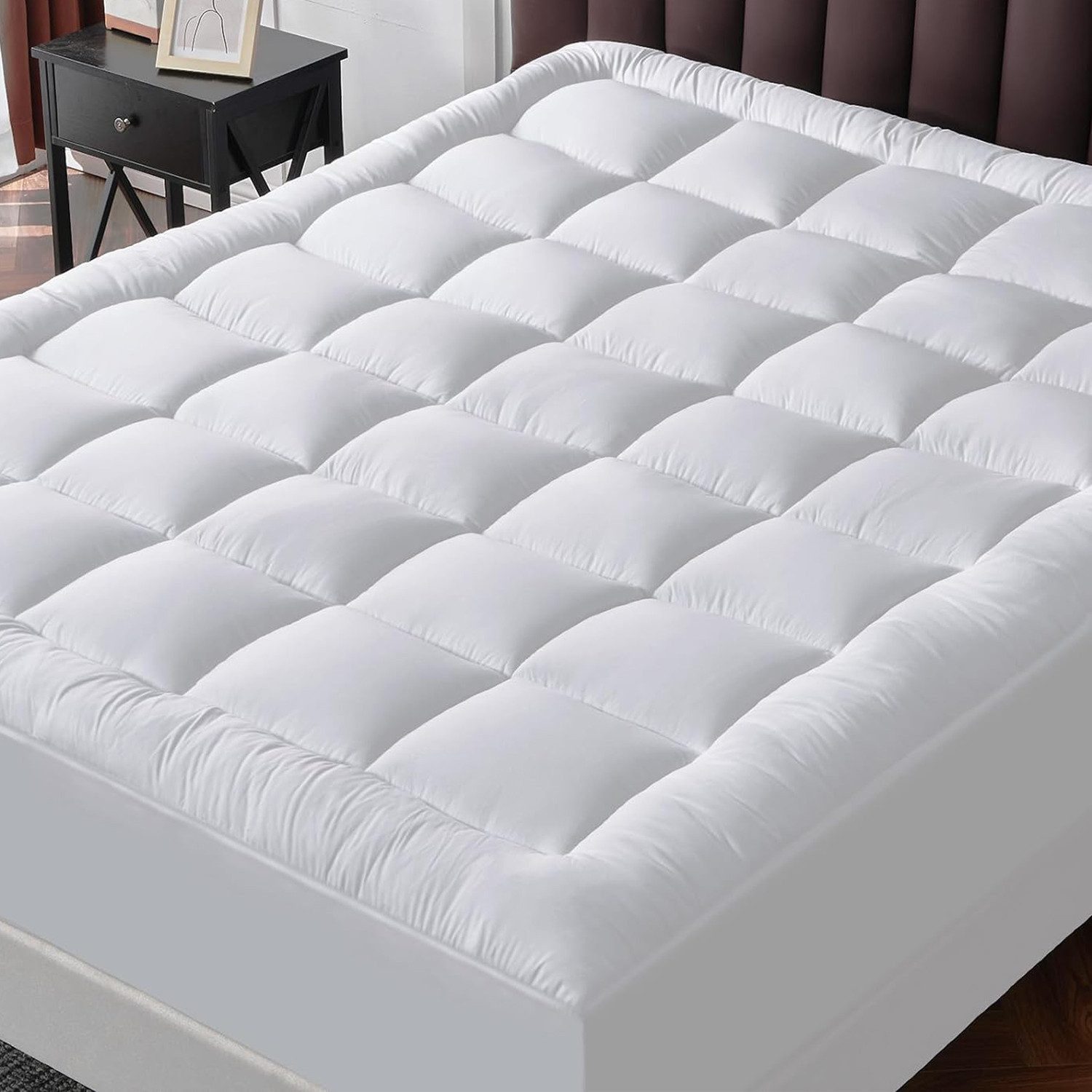 Matratzenschutzbezug Matratzenauflage Matratzentopper 90x200cm,140x200cm,180x200cm Fyrove, Atmungsaktive Unterbett und Matratzenauflage mit Gummiband