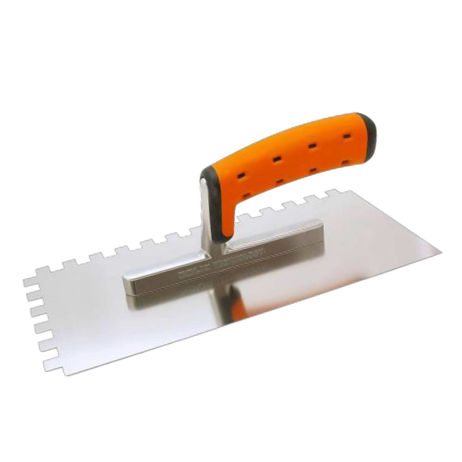 Zahnkelle 1 Stück Zahnkelle (270×130 mm), Edelstahl, rostfrei, gezahnt (12 mm) 2KSoftgriff, Fliesenleger Werkzeug Fliesenverlegung