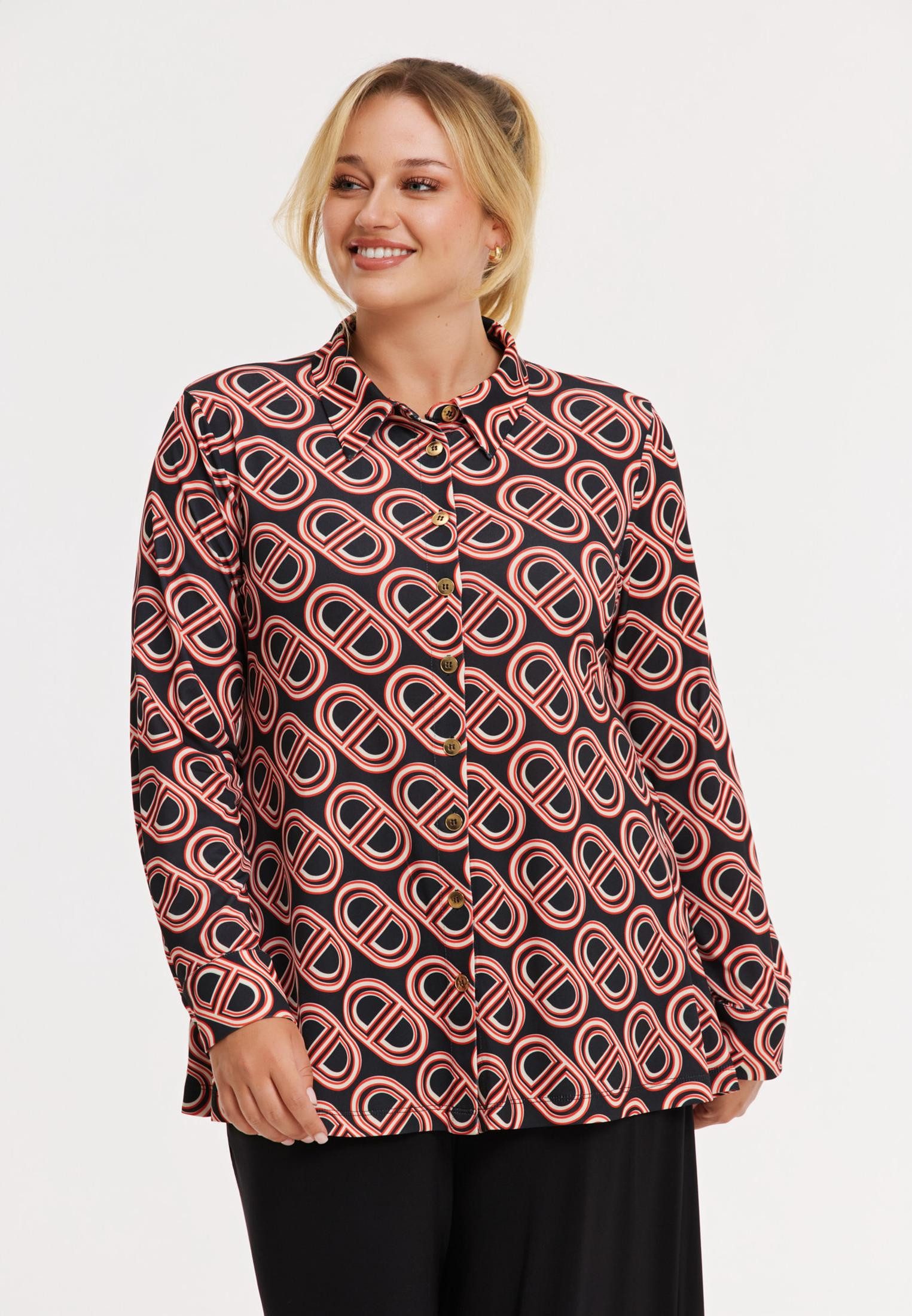 Blusentop Damen Bluse mit Druck