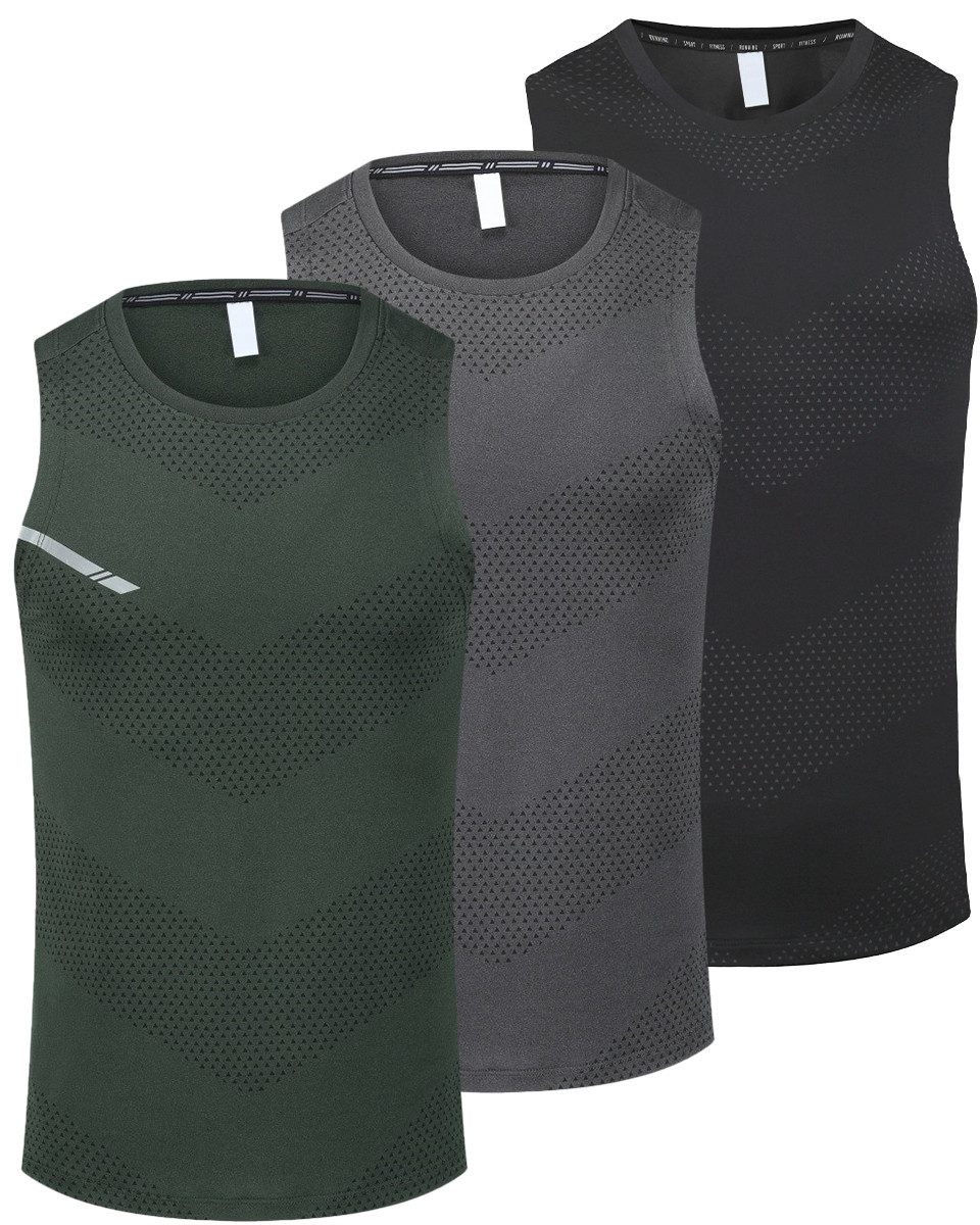 Allthemen Tanktop (3er-Pack) 3er Pack Herren Schnelltrocknendes Fitness Shi günstig online kaufen