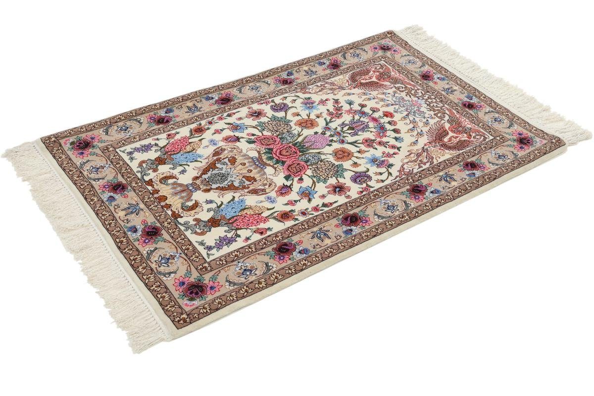 Höhe: Seidenkette Orientteppich, Isfahan Orientteppich Trading, Handgeknüpfter mm 84x130 6 rechteckig, Nain