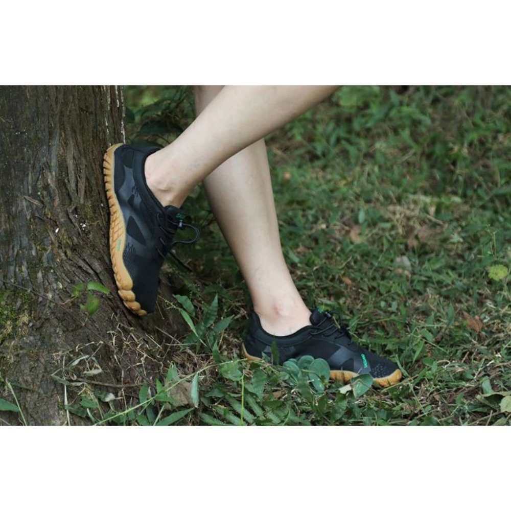 Trail-Running AC atmungsaktiv, Minimalschuhe Laufschuhe Jogging leicht, Sneaker SAGUARO (bequem, rutschfest) Schwarz Barfußschuh Sport-Schuhe