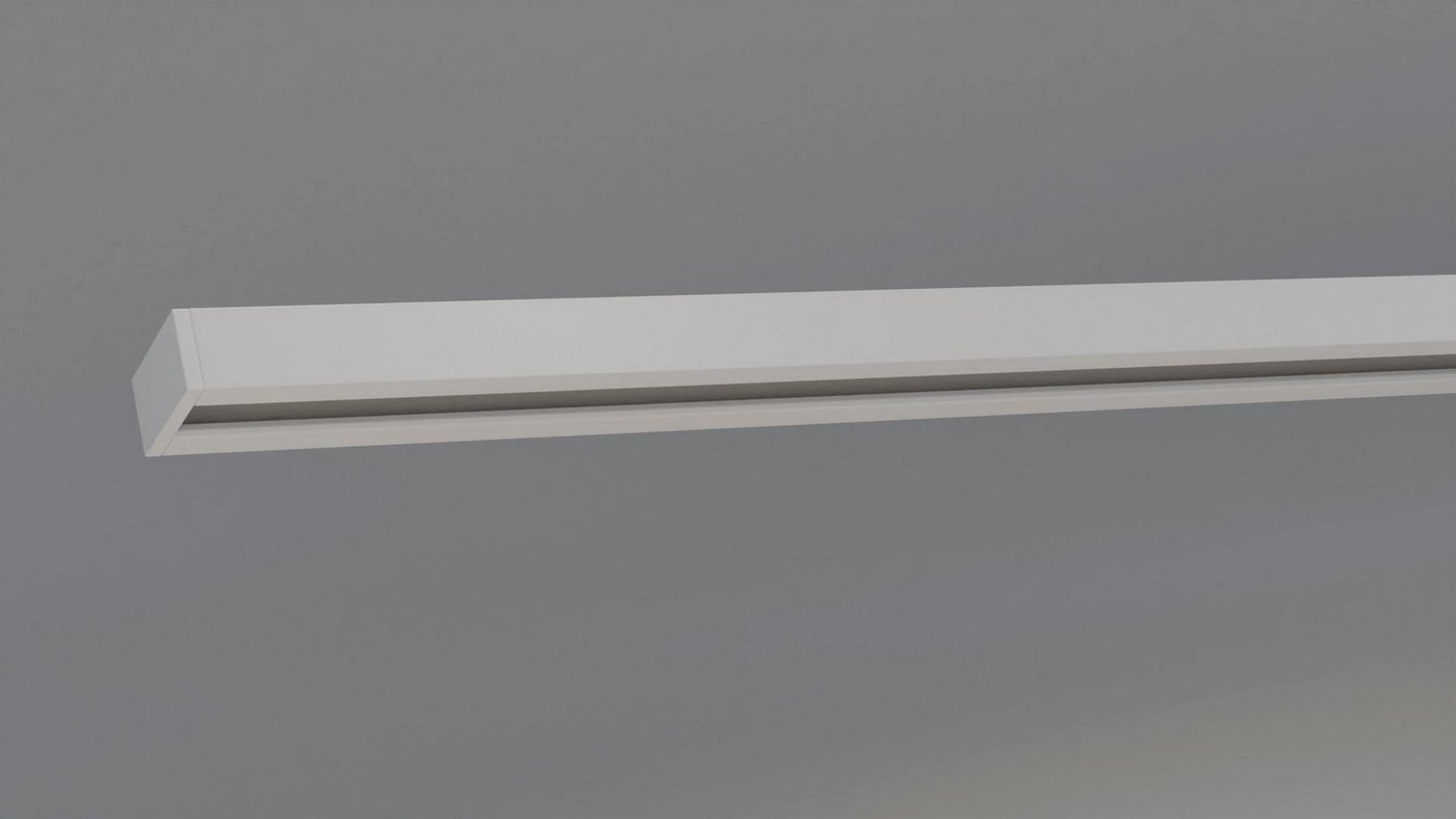 indeko Schienensystem Objektschiene, 1-läufig, Wunschmaßlänge, mit Bohren, verschraubt, Aluminium, Kunststoff, Innenlauf Gardinenschiene, Set inkl. Gleitern & Montagematerial