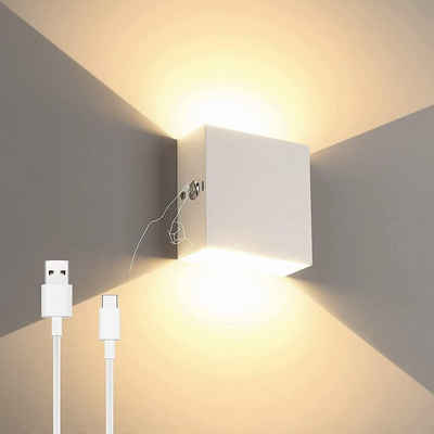 AKKEE LED Wandleuchte Wandleuchte Innen, Akku Wandleuchte Dimmbare Touch Control, ‎Dimmbar, LED fest integriert, Warmweiß, Magnetische Wandlampe für Schlafzimmer, Wohnzimmer, Flur,Treppen