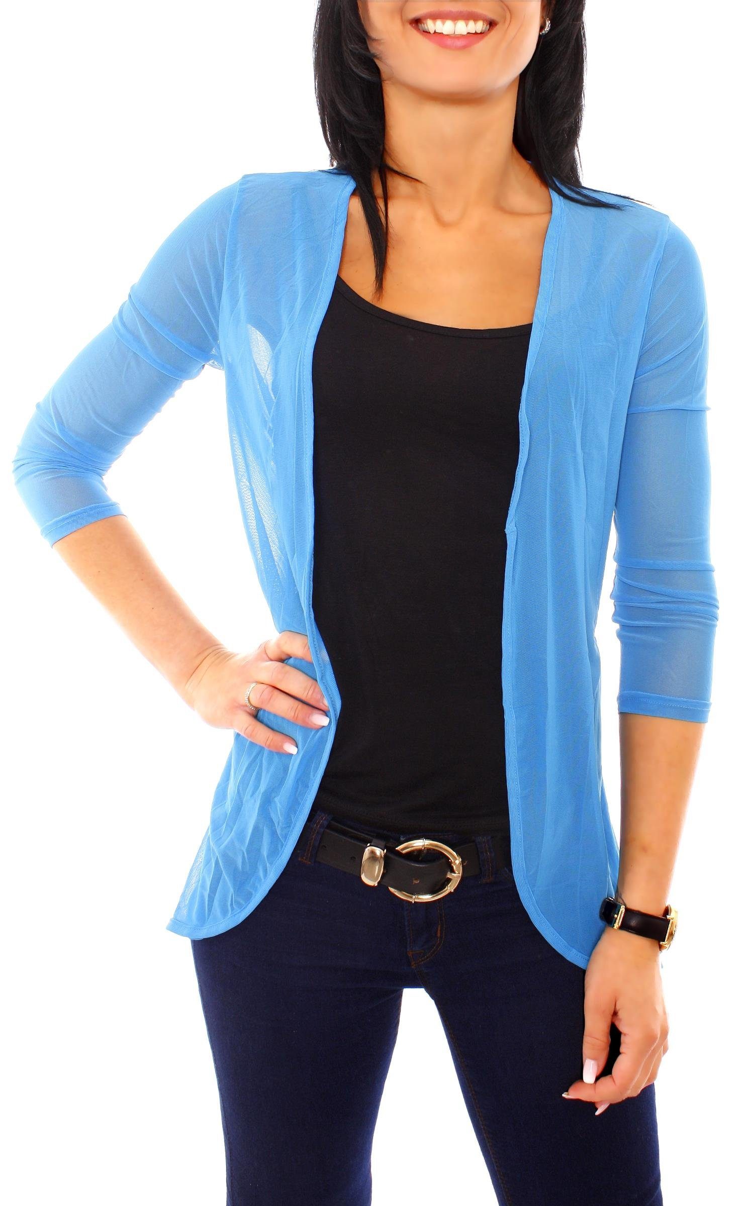 Muse Cardigan Mesh Cardigan Jäckchen transparent 7058