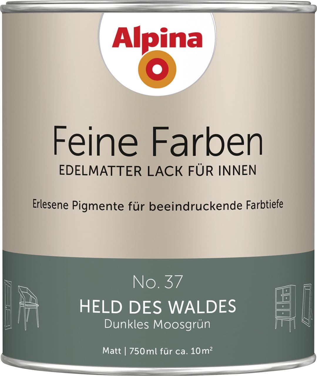 Alpina Wandfarbe Alpina Feine Farben Lack No. 37 Held des Waldes -. € 25,19, (€ 33,59 pro 1 l).