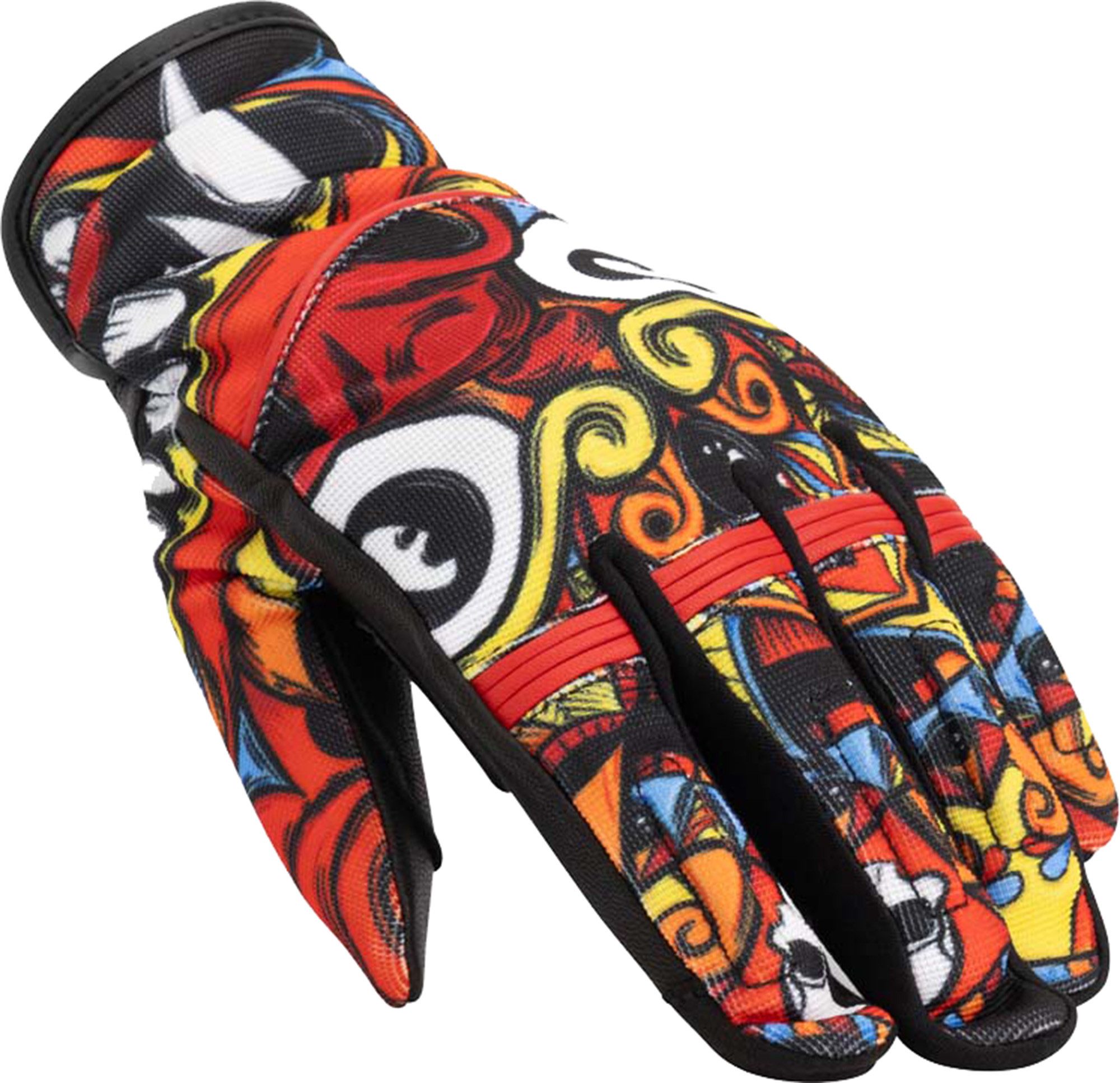 Rusty Stitches Motorradhandschuhe Clyde V3 Motorrad Handschuhe kurze Stulpe,Touchscreenbedienung möglich