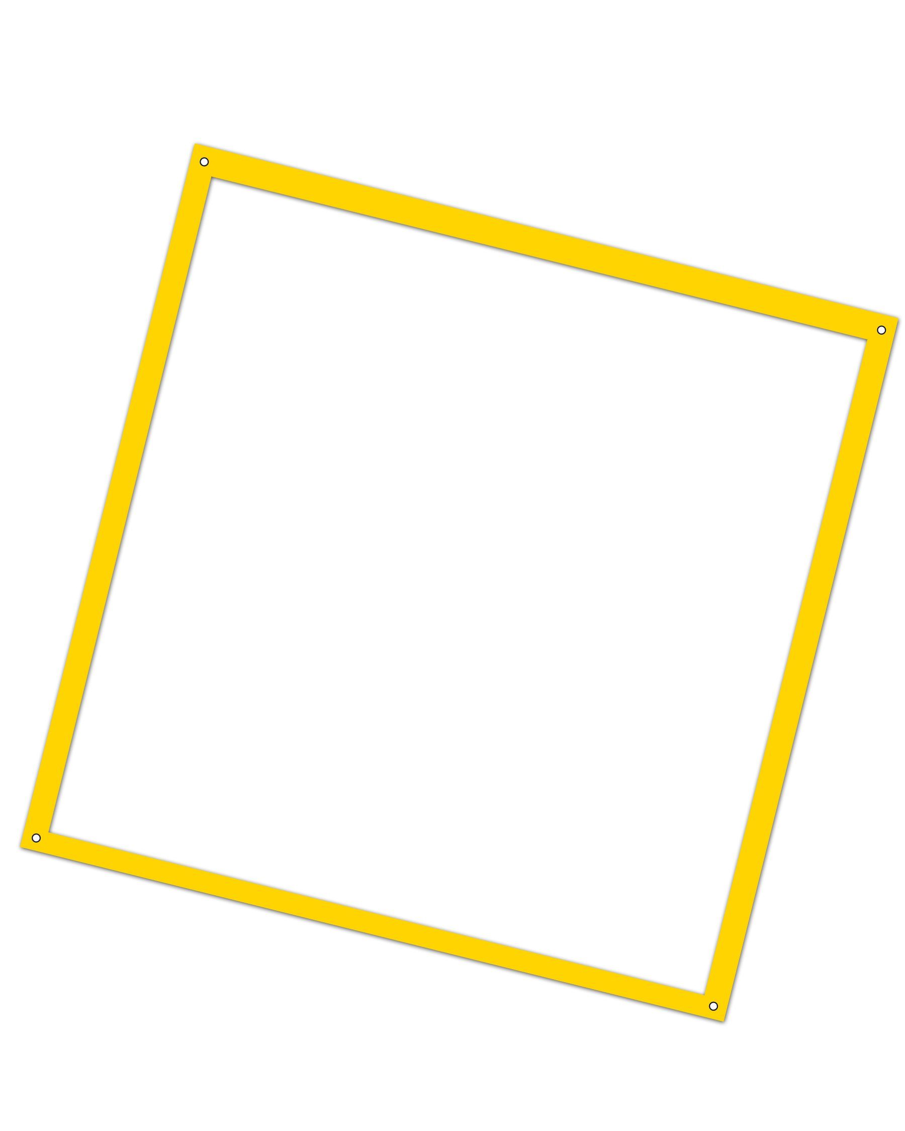 Zielmarkierung Hoopers-Führbereich für Hoopers, 2 m x 2 m, Farbe Gelb