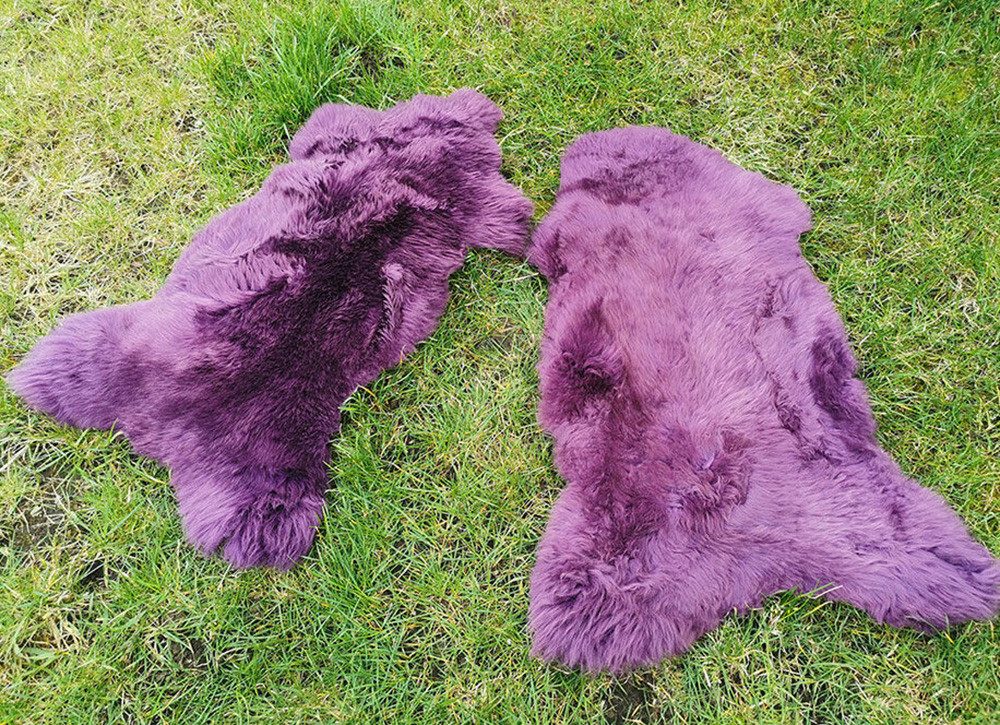 Provellus Fellteppich Öko Lammfell Schaffell Amethyst Lila Violet Felle Neu günstig online kaufen