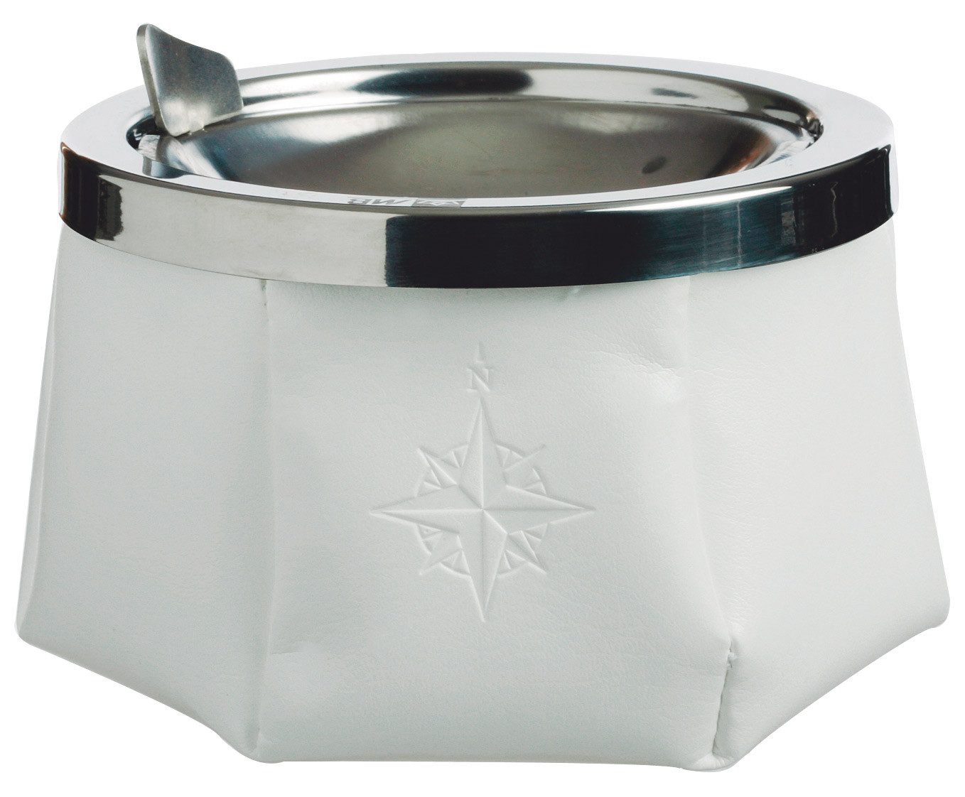 Aschenbecher Aschenbecher mit Deckel, winddicht, Weiß