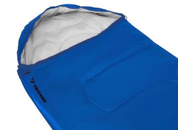 Trizand Schlafsack Blauer Travel Touristen Schlafsack Mumienschlafsack (Schlafsack-Set, Schlafsack mit Aufbewahrungstasche), Touristischer Schlafsack mit 2-in-1-Funktion und Hohlfaserfüllung.