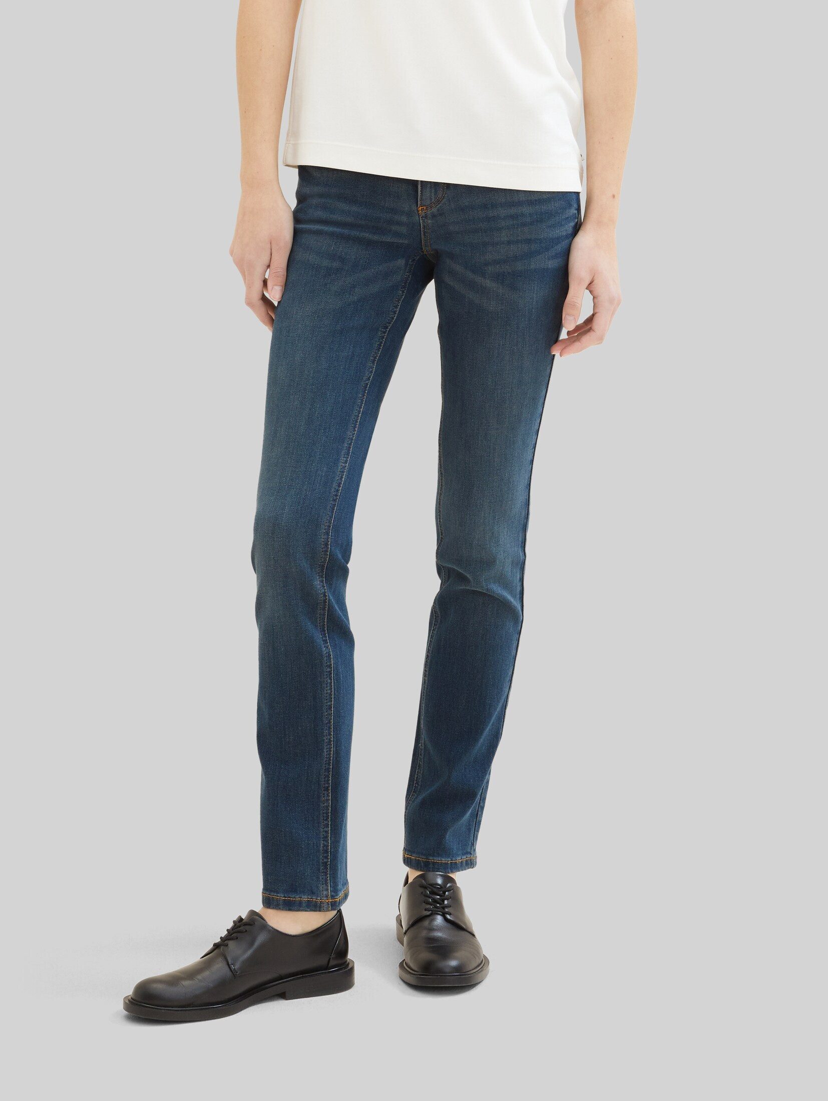 TOM TAILOR Straight-Jeans Jeanshosen TTALEXA STRAIGHT Jeans