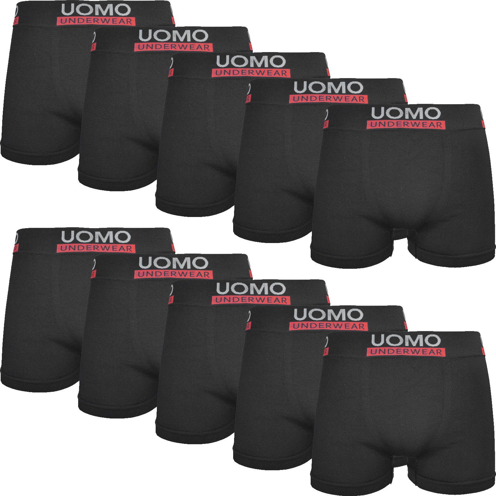 Socked Boxershorts Microfaser Unterhosen Retro Shorts (10-St) bequeme, sanft weiche Unterwäsche