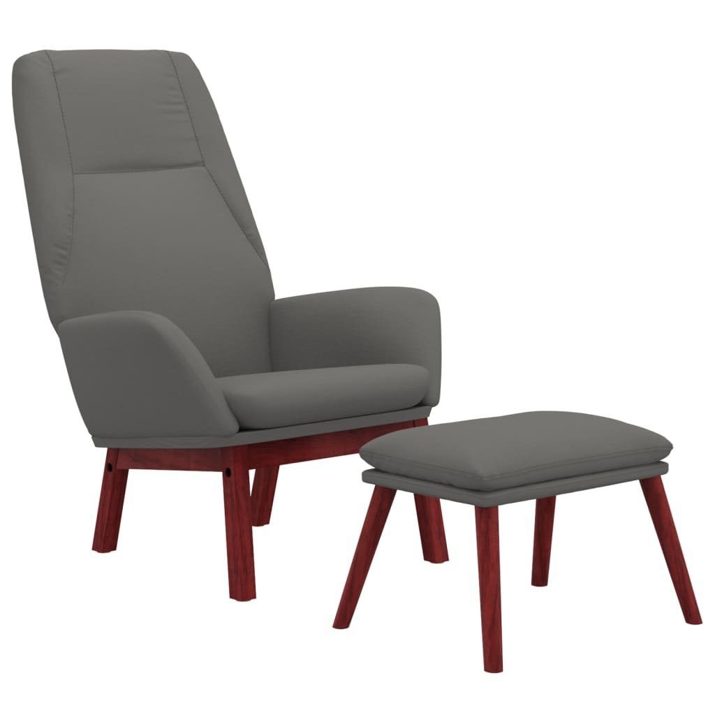 vidaXL Sessel Relaxsessel mit Hocker Hellgrau günstig online kaufen
