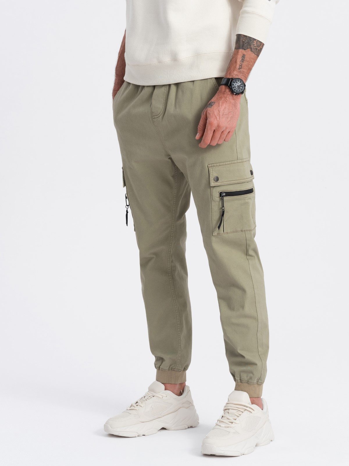 OMBRE Cargohose Herren Cargo-Hose mit Reißverschlusstaschen günstig online kaufen