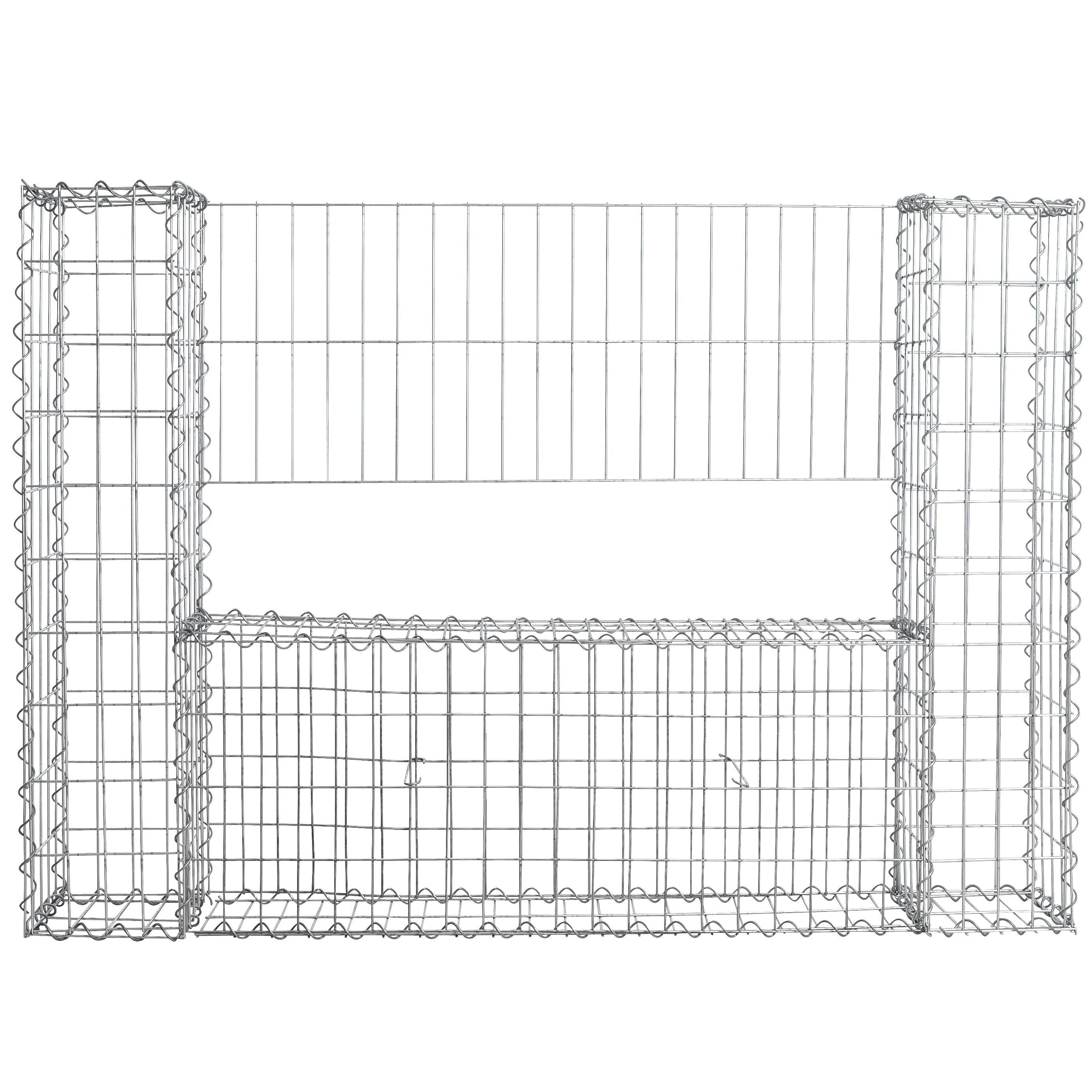 ESTEXO Gabionenzaun Gabionen Mauer Gartenzaun 140x20x100 cm Gabione Steinkorb Rank-Gitte