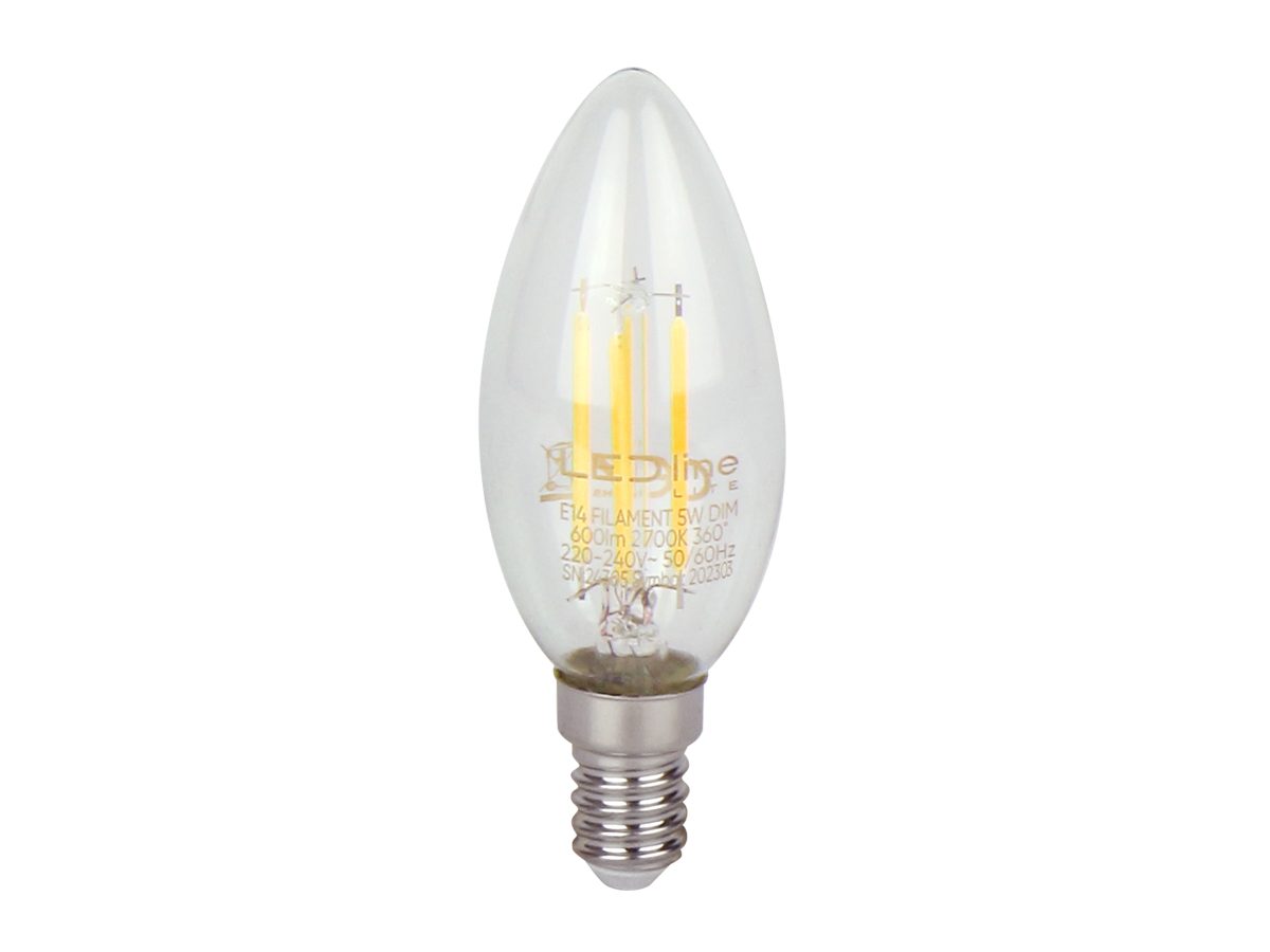 LED-Line LED-Leuchtmittel LED-Glühbirne 220-240V FILAMENT CANDLE DIMMBAR