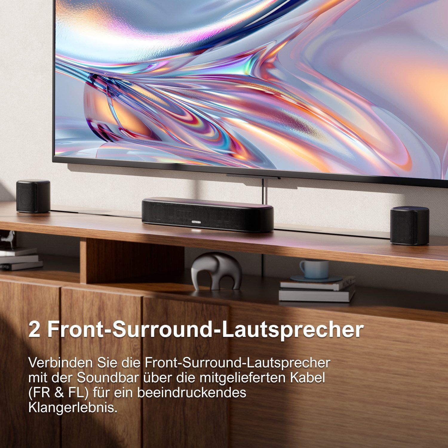 Ultimea Aura A40 7.1 Soundsystem 7.1-Kanal Virtual Surround Soundbar (Bluetooth 5.3, 330 W, Soundbar für TV Geräte mit App Steuerung) – Bild 3 von 5