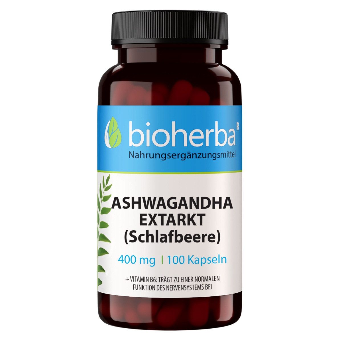 Ashwagandha Extrakt (Schlafbeere) 400 mg 100 Kapseln Kapseln