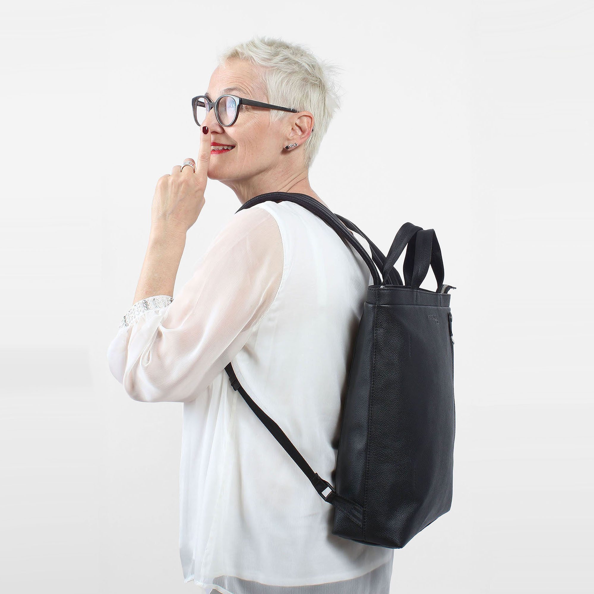 Margelisch Cityrucksack LUNIR-1, aus LWG zertifiziertem Leder