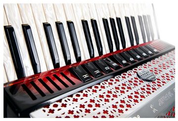 Zupan Piano-Akkordeon IV 96/MH Akkordeon - 96 Bassknöpfe, 38 Diskanttasten, 4-chörig, mit Holztastatur und Perlmuttauflage