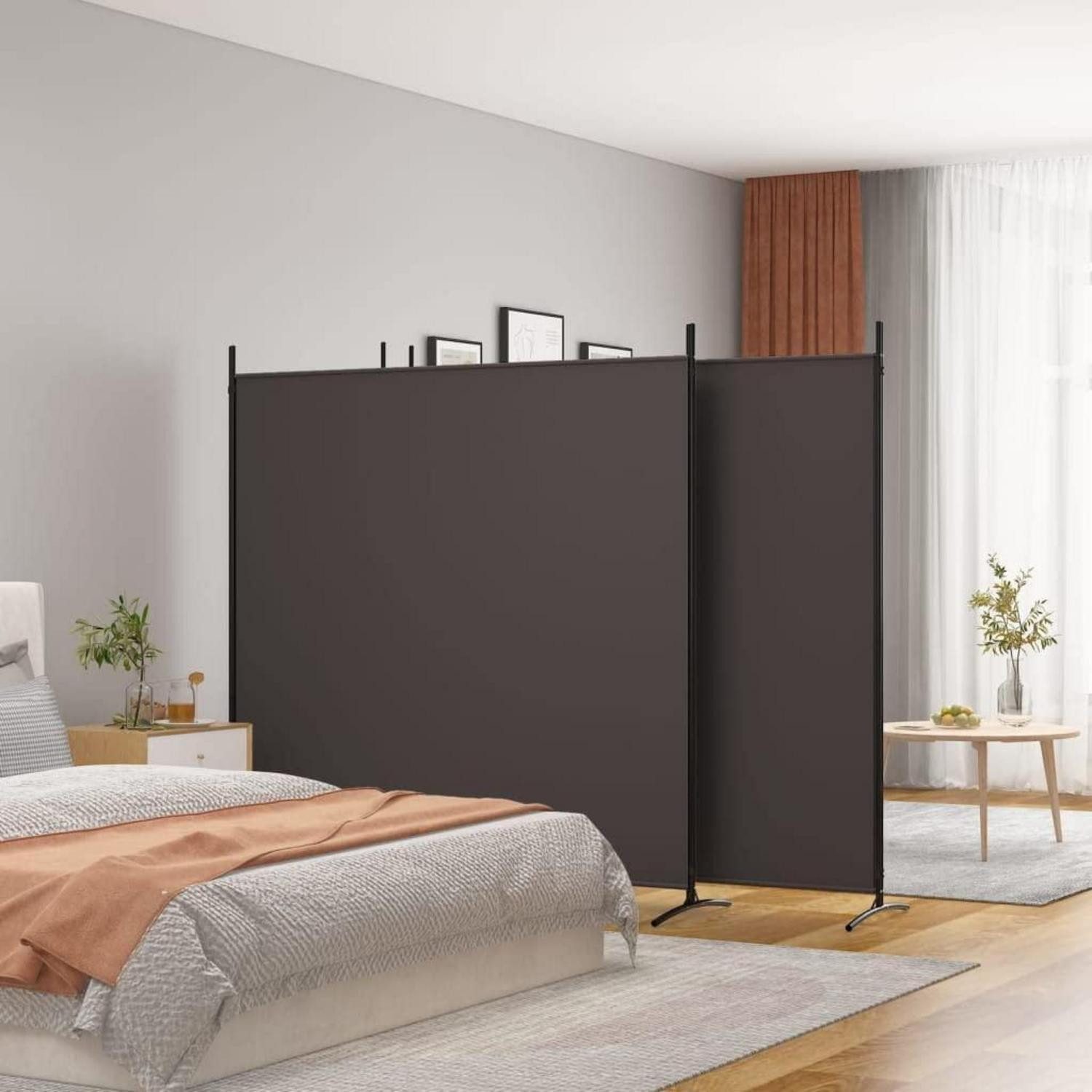 LuxusKollektion Seitenmarkise Raumteiler Paravent Braun 698x180cm (1-St)