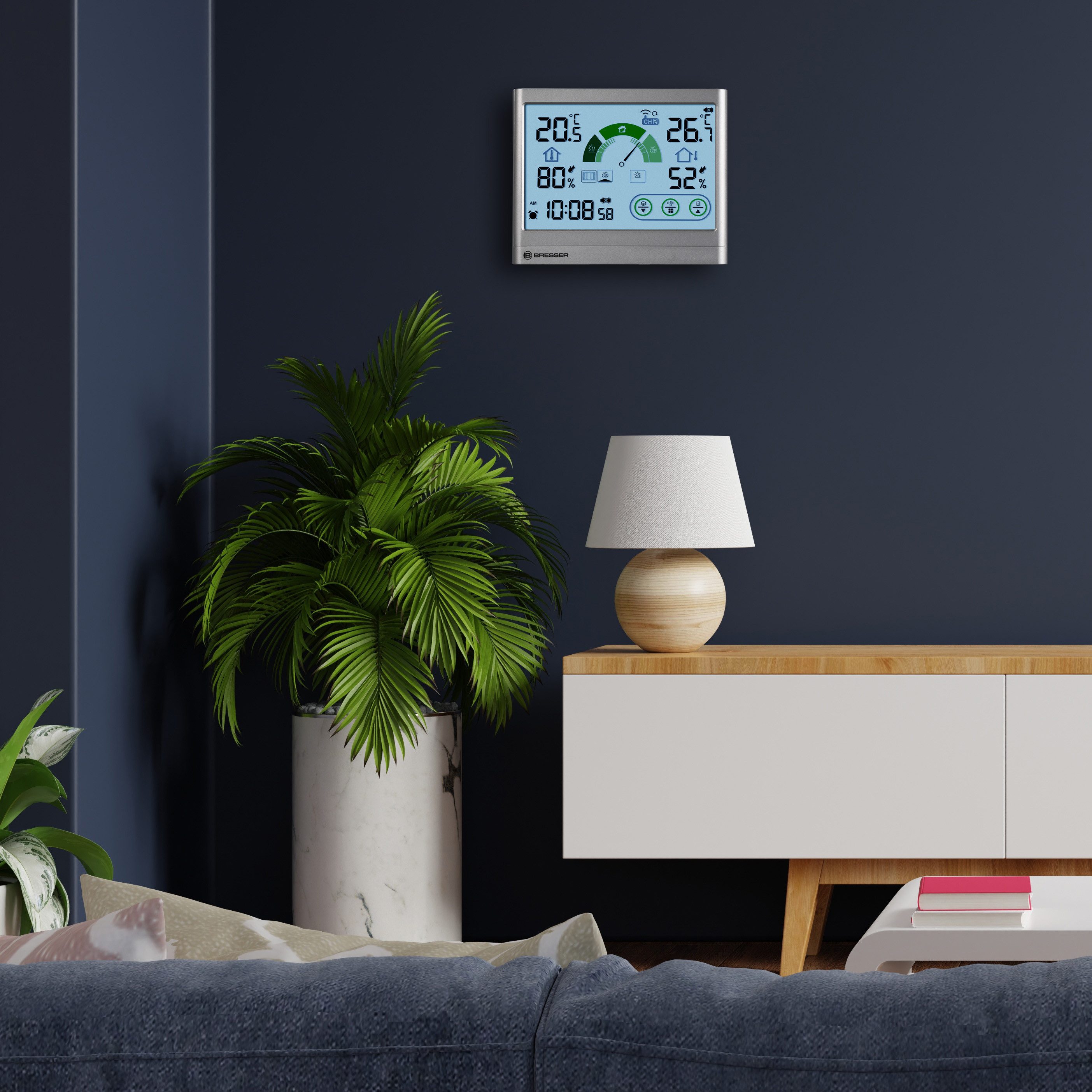 BRESSER Hygrometer BRESSER Thermo-Hygrometer mit Lüftungsempfehlung VentAir H