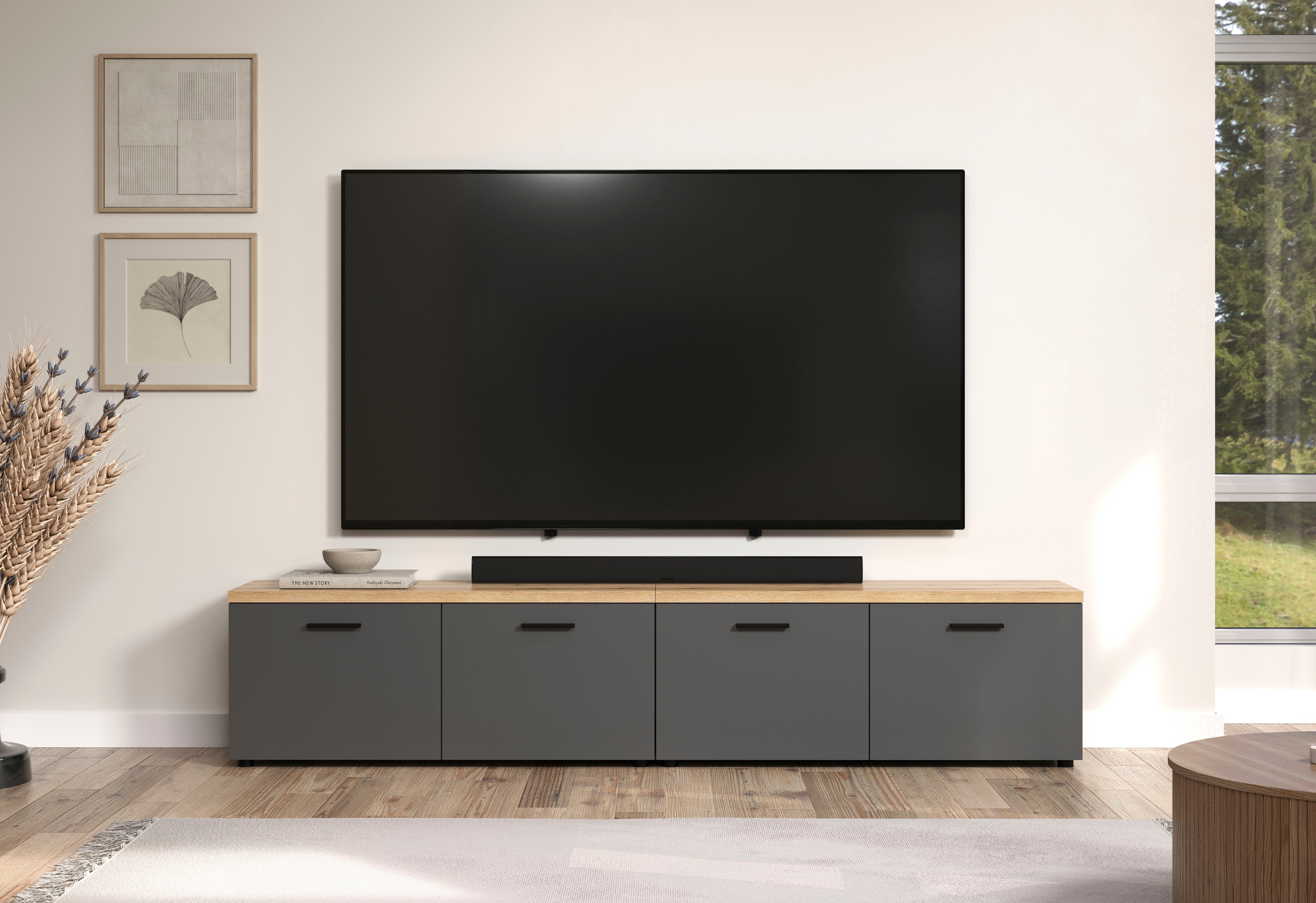 Home affaire TV-Wand Bajo, (2-St), Set bestehend aus: 2x TV-Lowboards