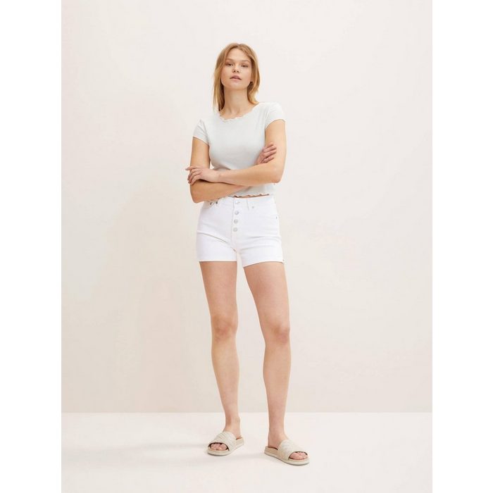 TOM TAILOR Denim Jeansshorts Tapered Relaxed Jeansshorts aus Organic Cotton