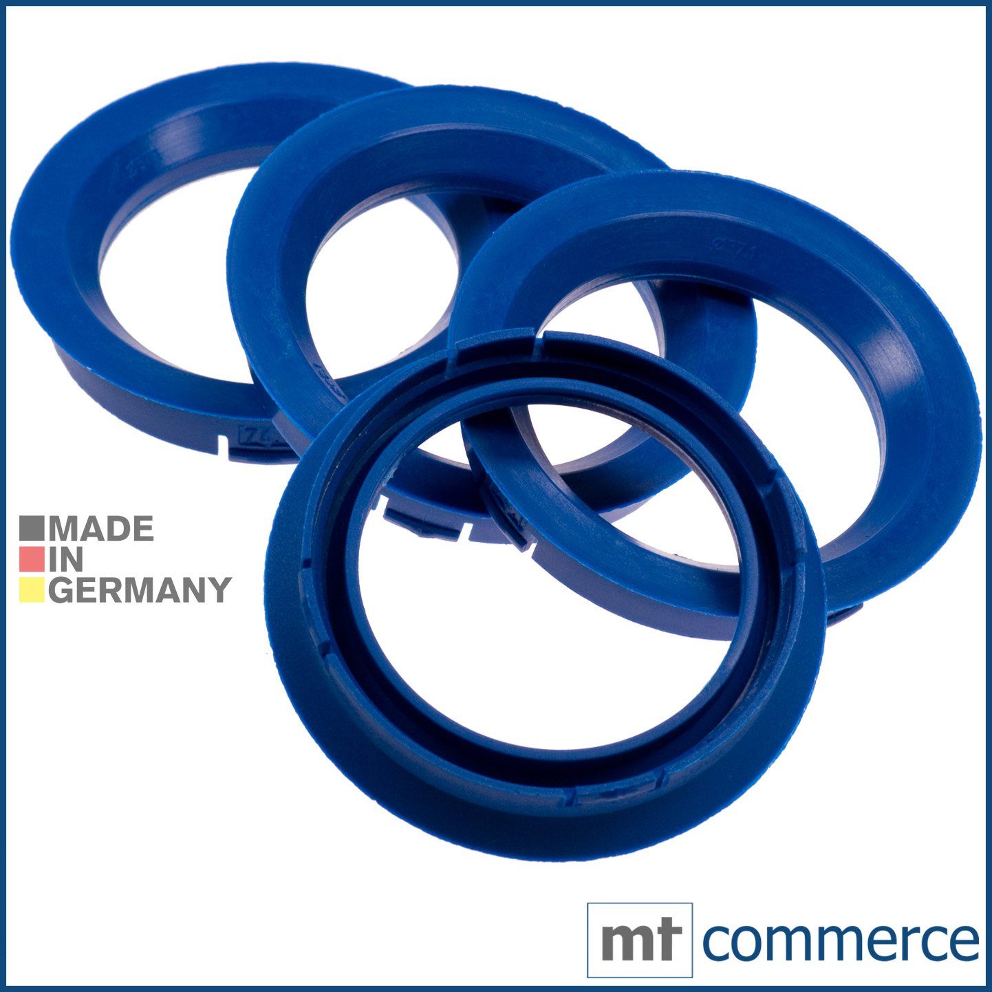 Maße: mm x Ringe Zentrierringe 4X 57,1 RKC Reifenstift Felgen Made in blau 74,1 Germany,