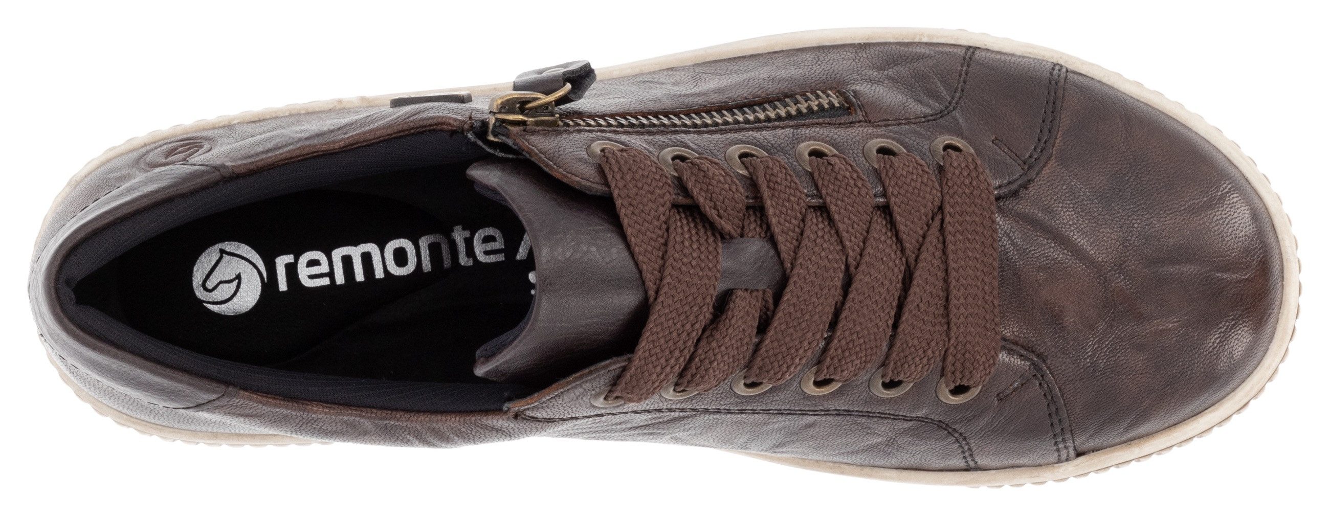 Remonte Plateausneaker, Freizeitschuh, Halbschuh, Schnürschuh mit Außenreißverschluss