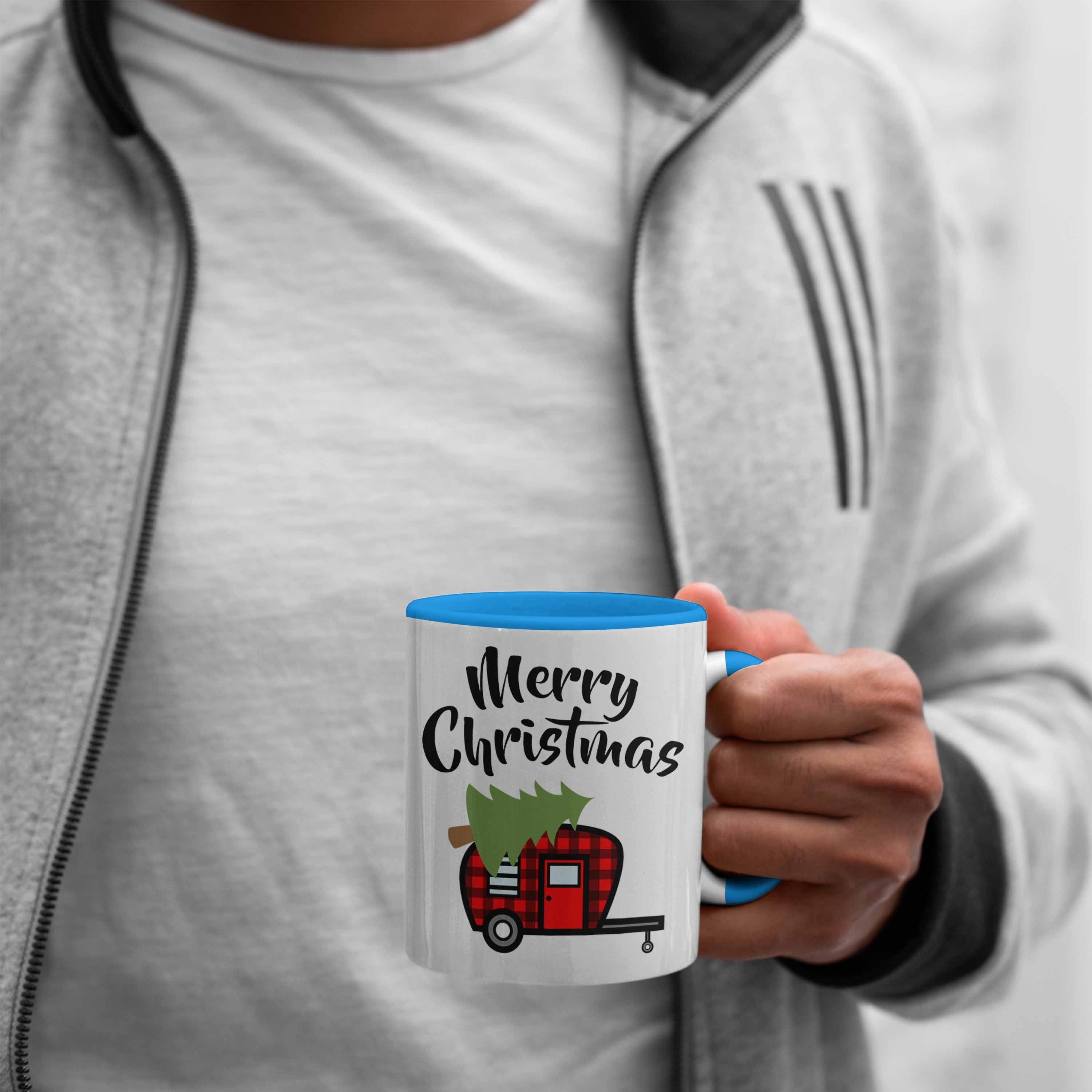 Jungs Lustig Weihnachten Cute Tasse Mädchen Trendation Tasse Geschenk Christmas Lebkuchen Becher Jungen Blau Merry Weihnachtstasse Grafik Trendation Kinder -