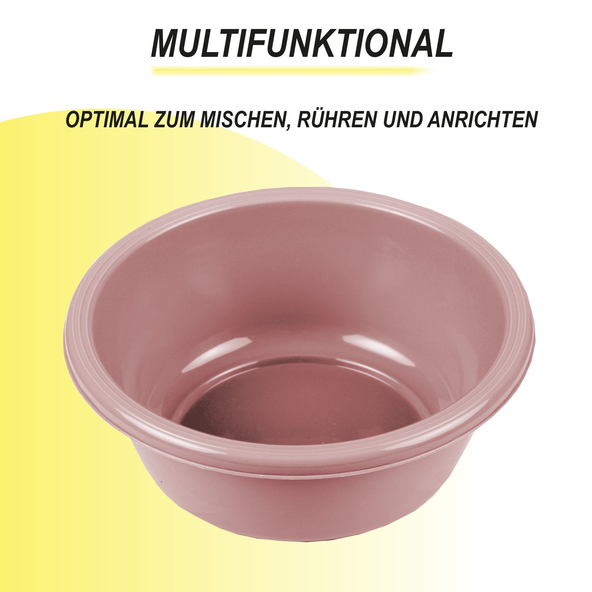 Pro Home Salatschüssel mehrteilig 0,7L/1,5L/2,5L/4,0L/6,0L, Kunststoff, (5er Set, 5-tlg), stapelbar, mikrowellengeeignet, spülmaschinenfest