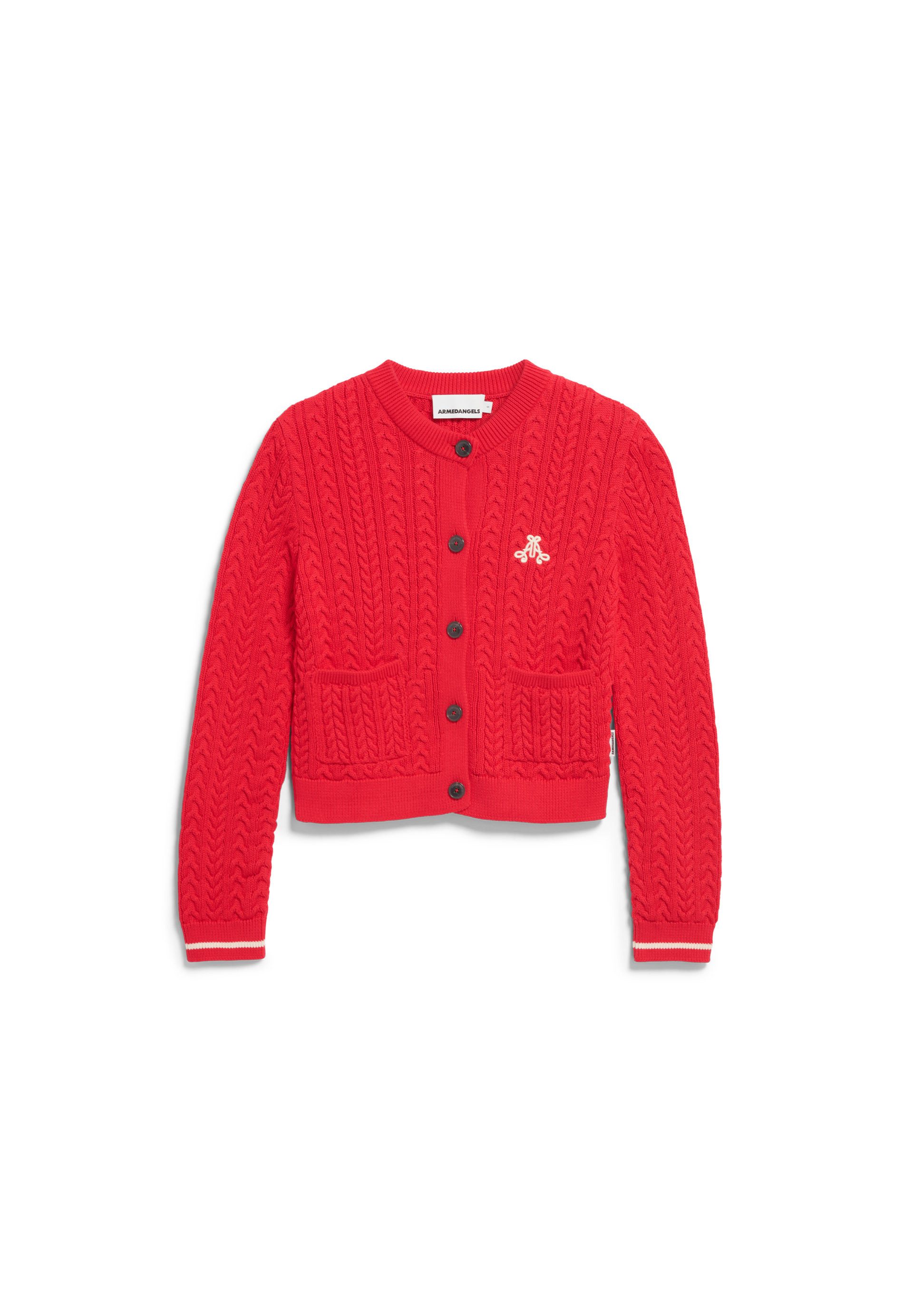 Cardigan JULIAANAS CABLE Strickjacke aus Bio-Baumwolle