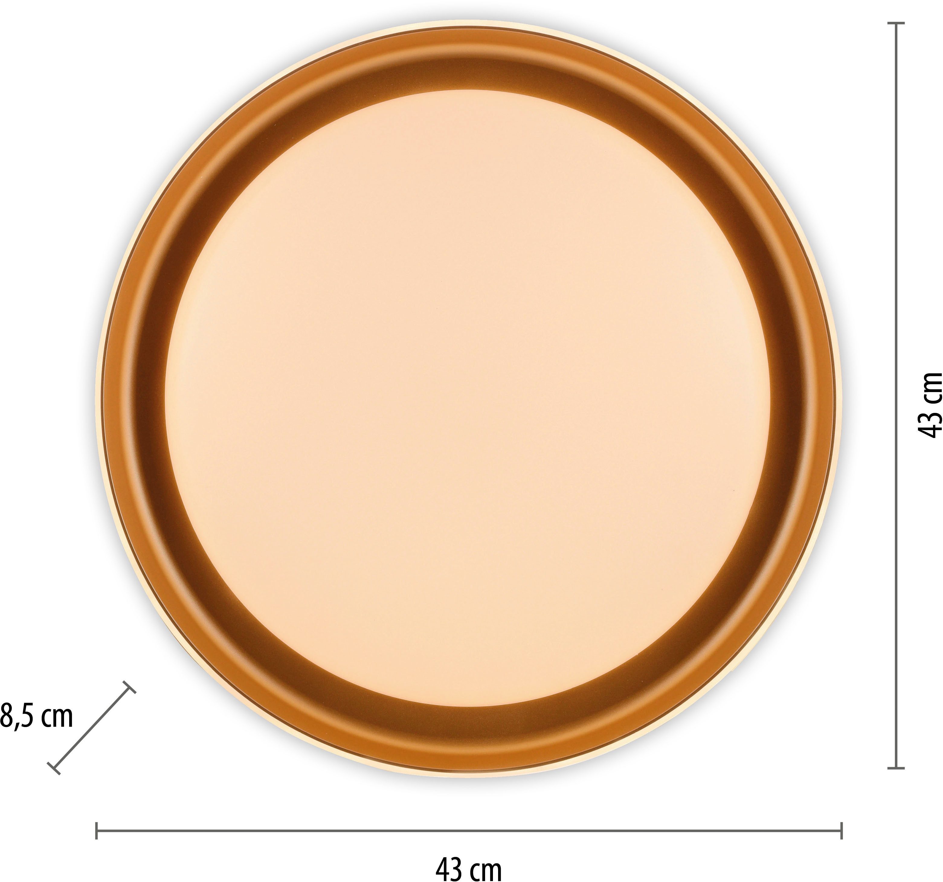 JUST LIGHT Deckenleuchte SATI, Dimmfunktion, LED fest integriert, Warmweiß, LED, dimmbar, Switchmo, Memory, nach Trennung vom Netz