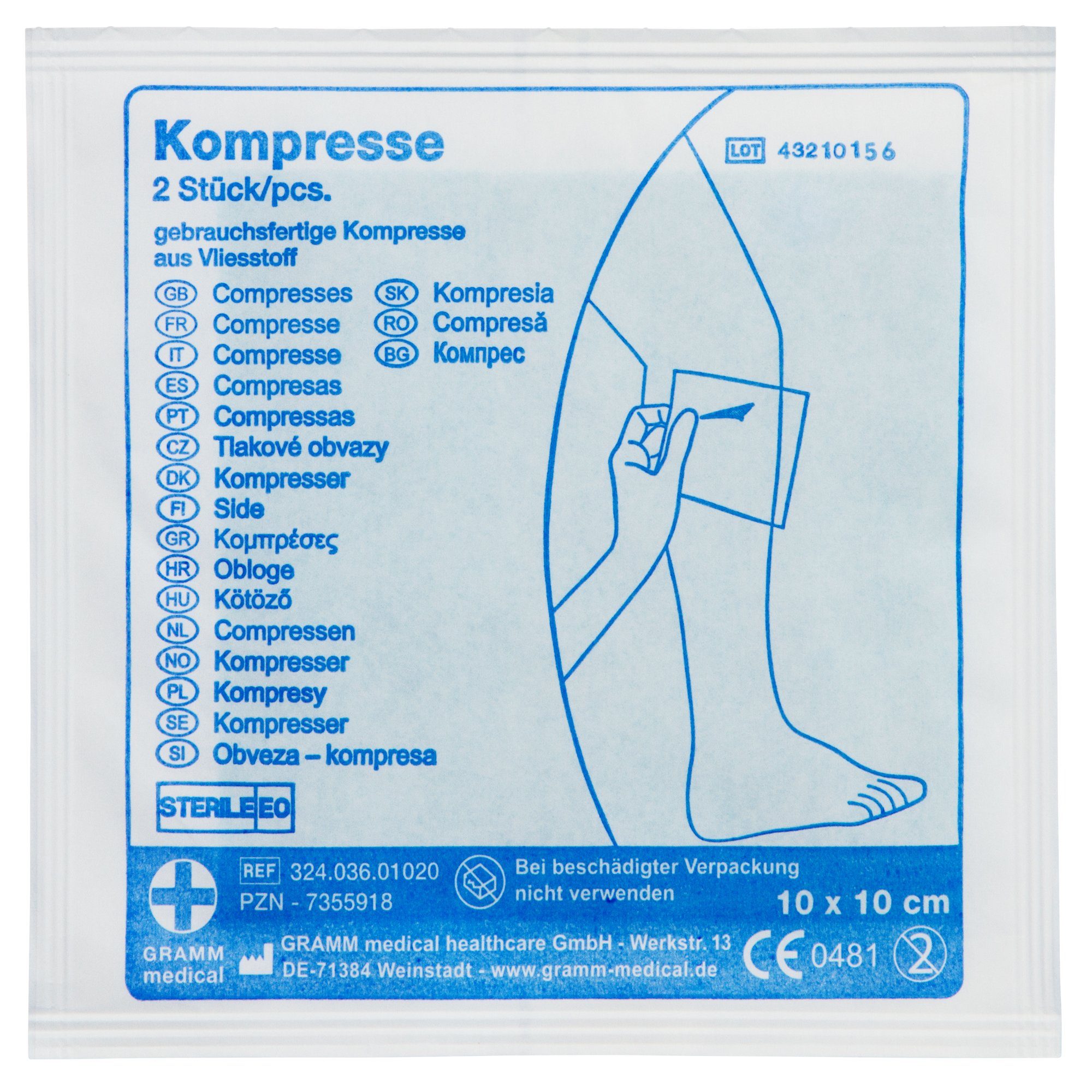 GRAMM medical KaltWarmKompresse Kompresse steril 100 x 100 mm Pack à