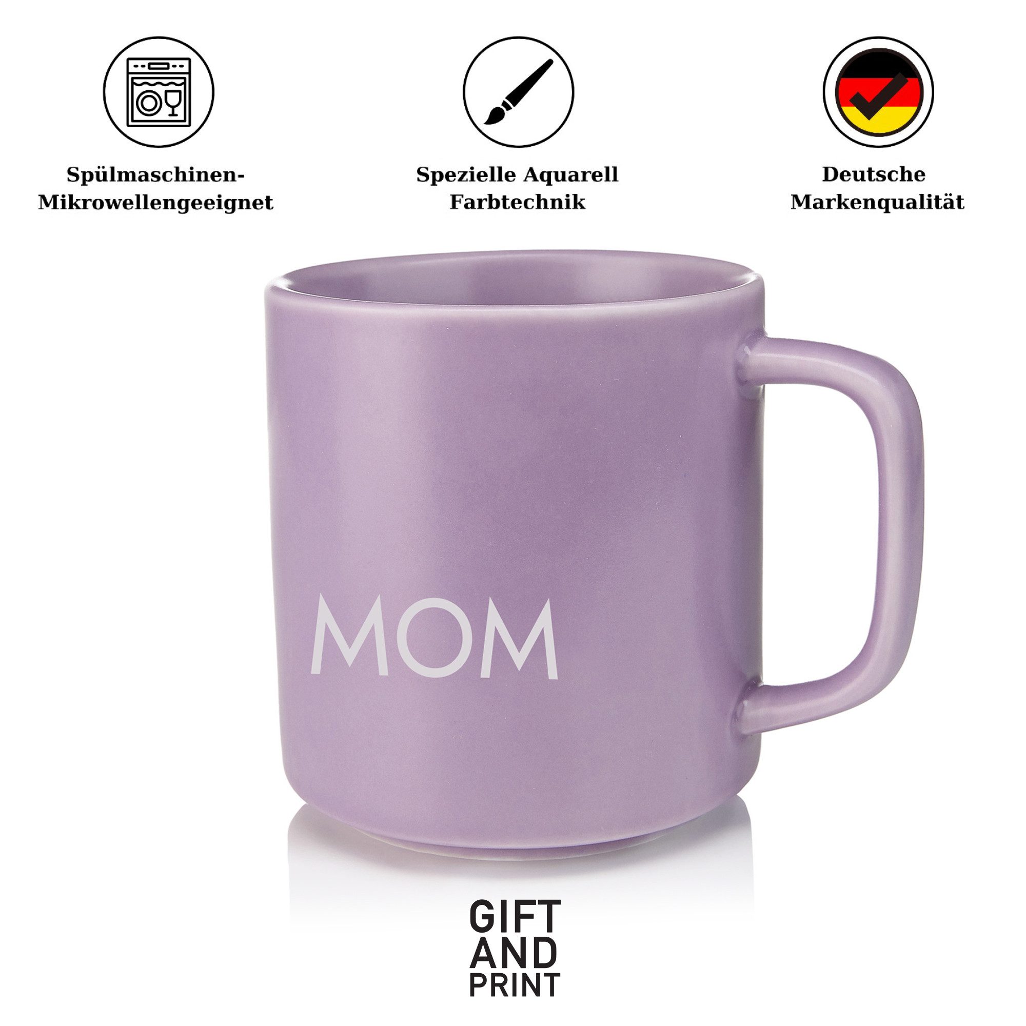 Giftandprint Tasse Muttertags geschenk - Mom Kaffeetasse ohne Henkel Geschenke für Mama, 1-tlg., Keramik, Muttertag, geschenke für Frauen, Inkl. Geschenkverpackung