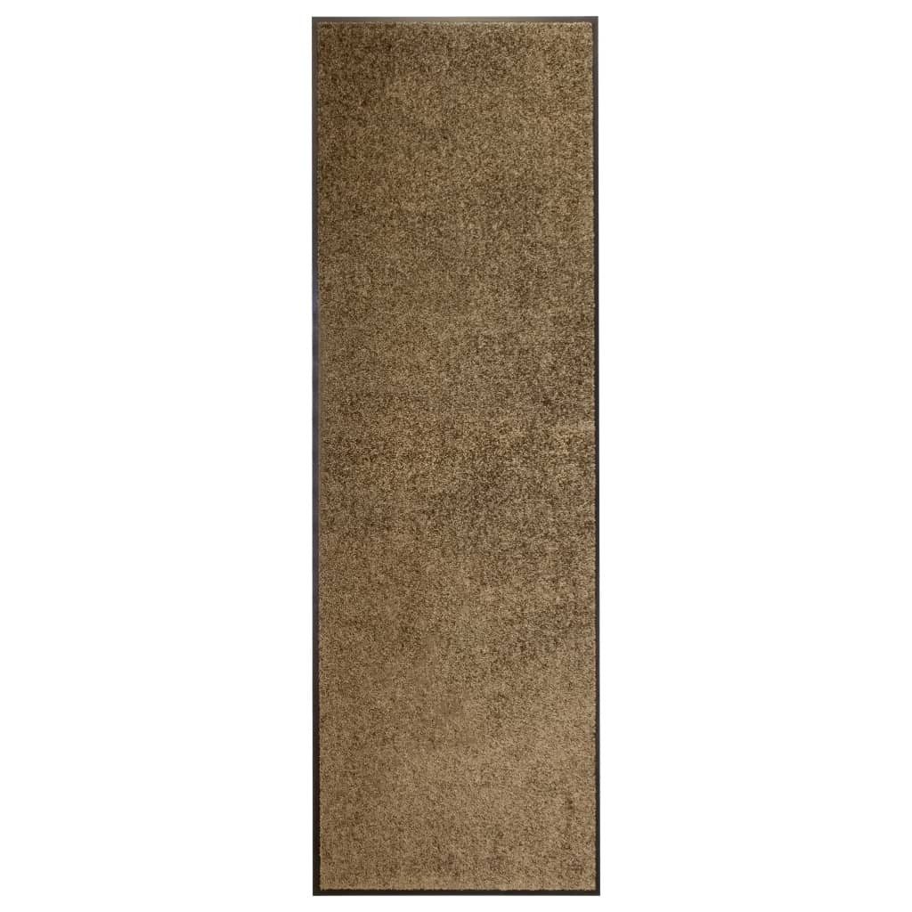 furnicato Fußmatte Innen-/Außen-Braun 180 x 60 cm, Saugstarke Schmutzfangmatte mit rutschfestem PVC und maschinenwaschbar