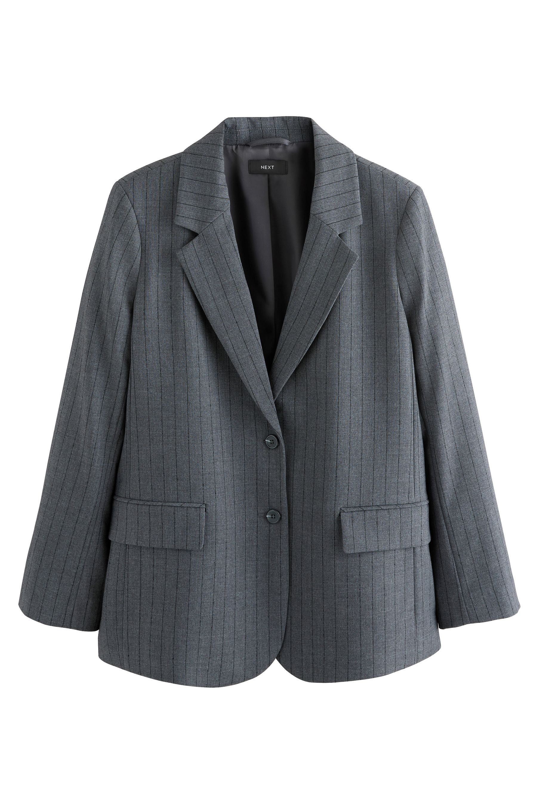 Jackenblazer Einreihiger, gestreifter Blazer